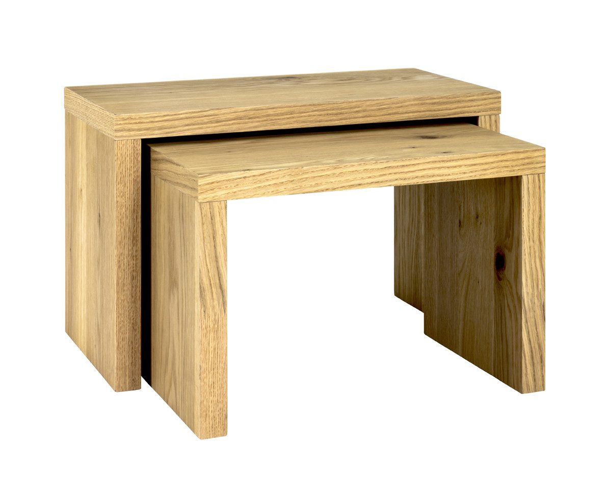 HAKU Beistelltisch Beistelltisch Wabenplatte-Sofatisch Echtholzfunier-B 50xH 35xT 30 cm (1 Stück), Beistelltisch aus Metall