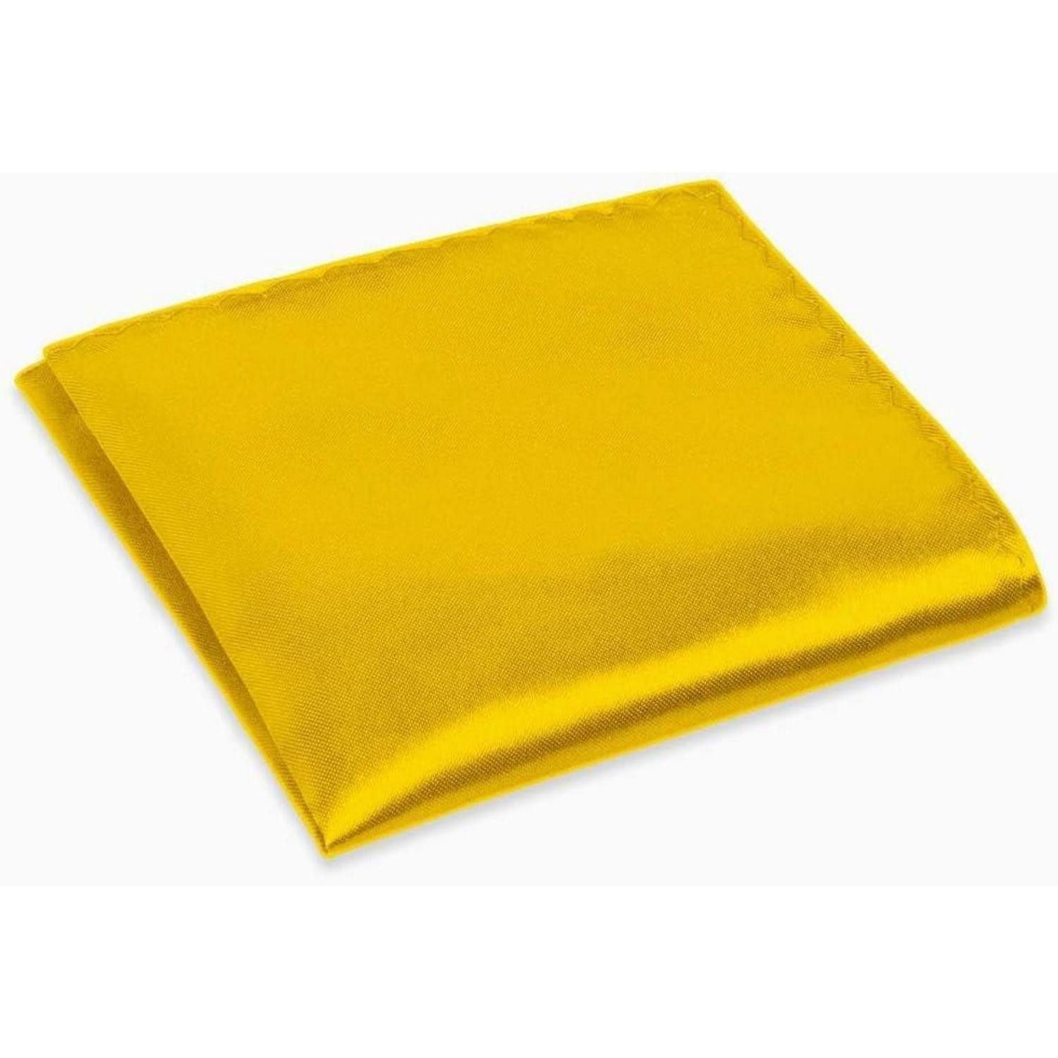 LuxusKollektion Krawatte Einstecktuch Herren Halter Vorgefaltet Pochette Goldgelb