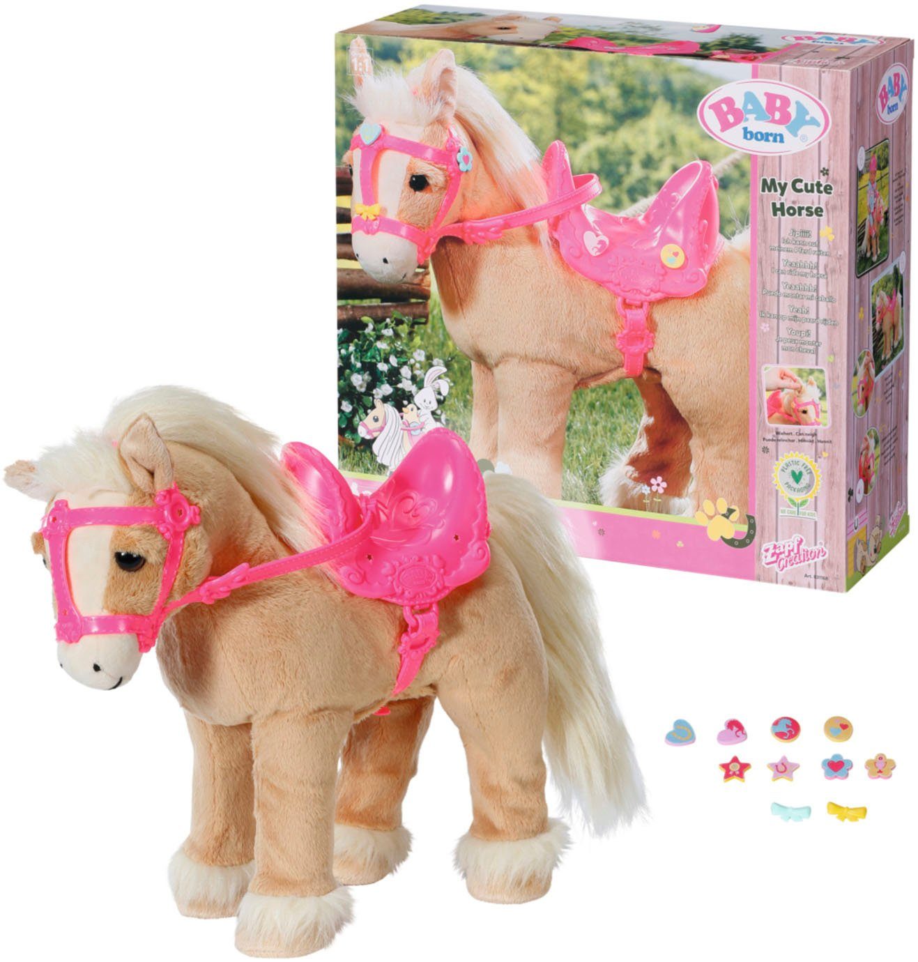 Baby Born Plüschfigur My Cute Horse, mit Sattel, Zaumzeug und Pins günstig online kaufen
