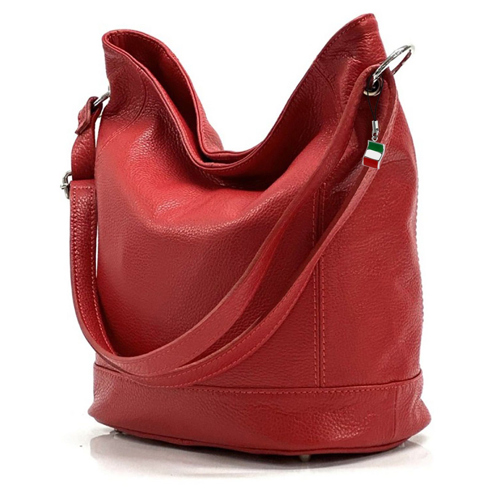 FLORENCE Schultertasche Florence Damen Echtleder Hobo günstig online kaufen
