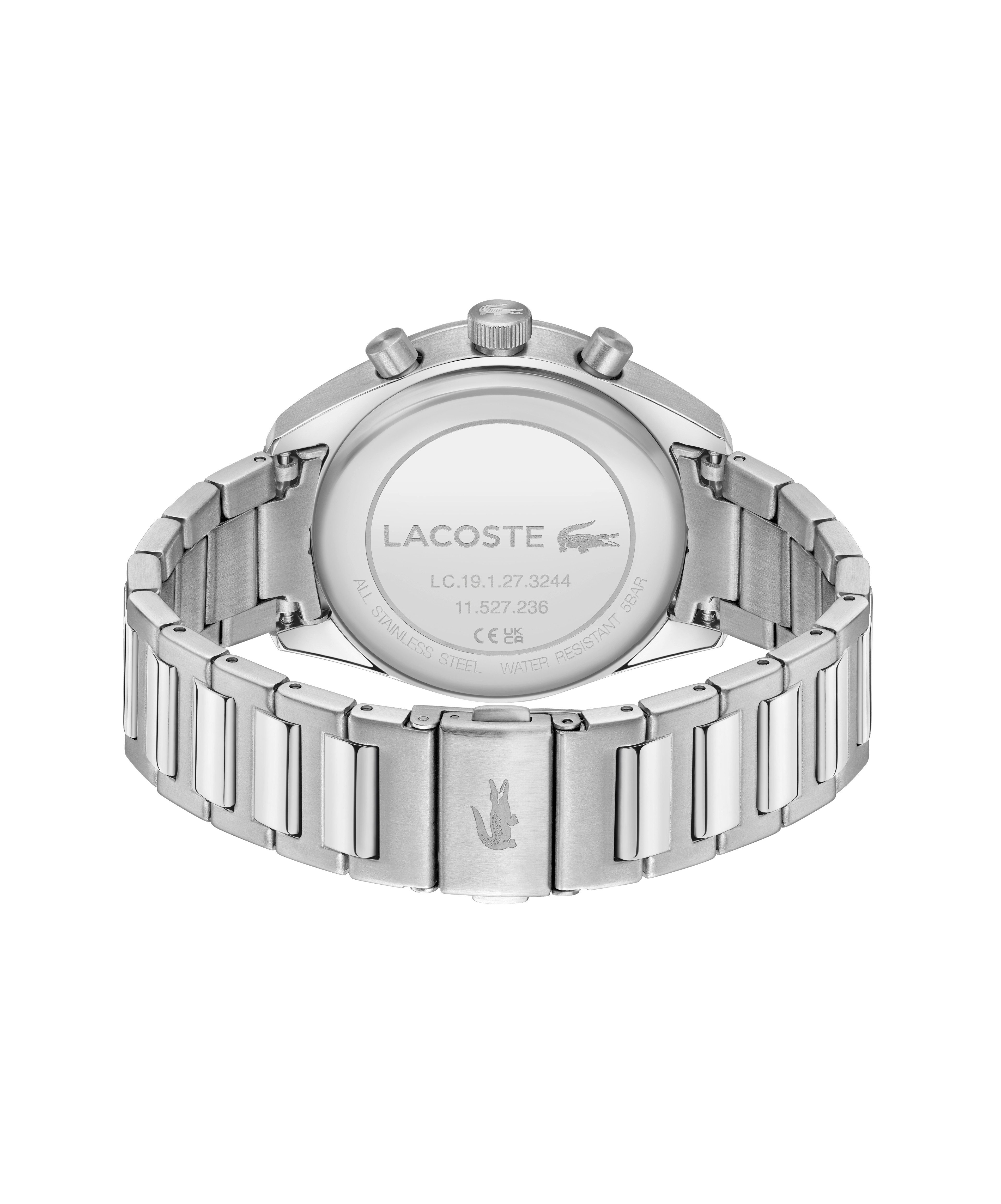 Lacoste Chronograph BOSTON 2011534, Quarzuhr, Armbanduhr, Herrenuhr, Edelstahlarmband, analog, Jahr, Monat