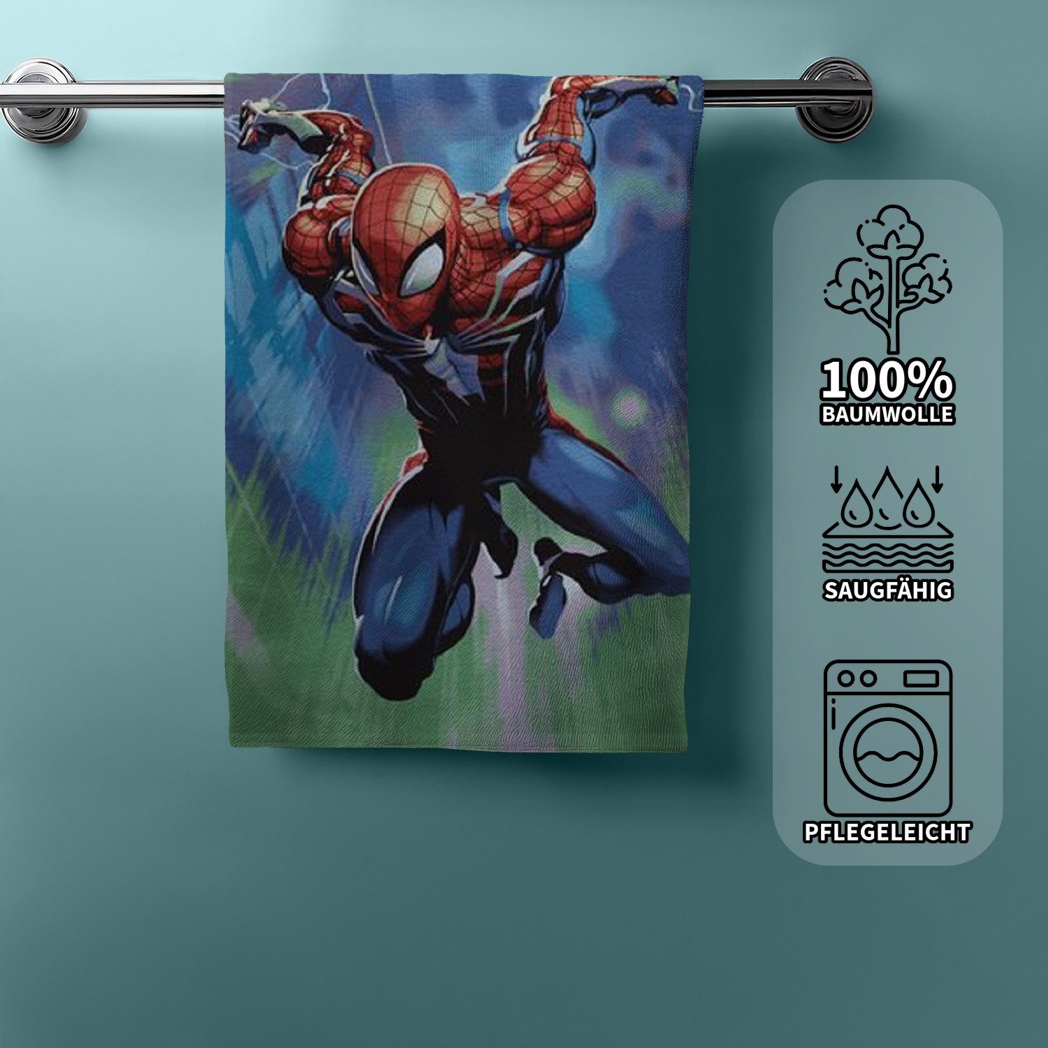 Aptex Handtücher Spiderman Duschtuch Badetuch Strandtuch günstig online kaufen