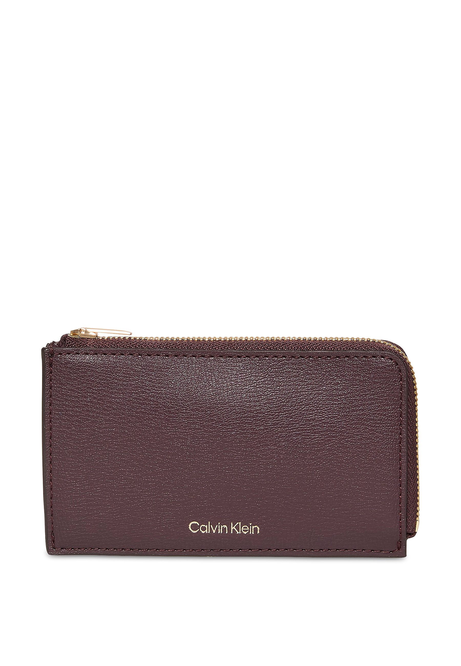 Calvin Klein Kartenetui FOIL LOGO TOP ZIP CARDCASE, Kreditkartenetui mit CK-Logo