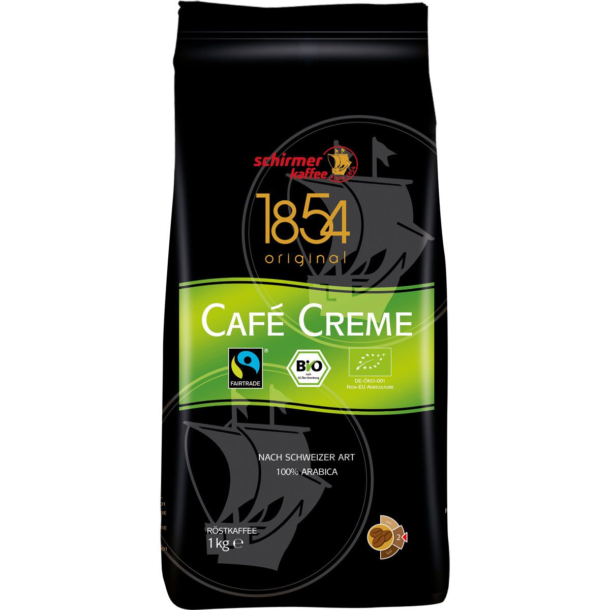 SCHIRMERKAFFEE Kaffee, Bio Schirmer Cafe Creme aromatisch, harmonisch 1000g