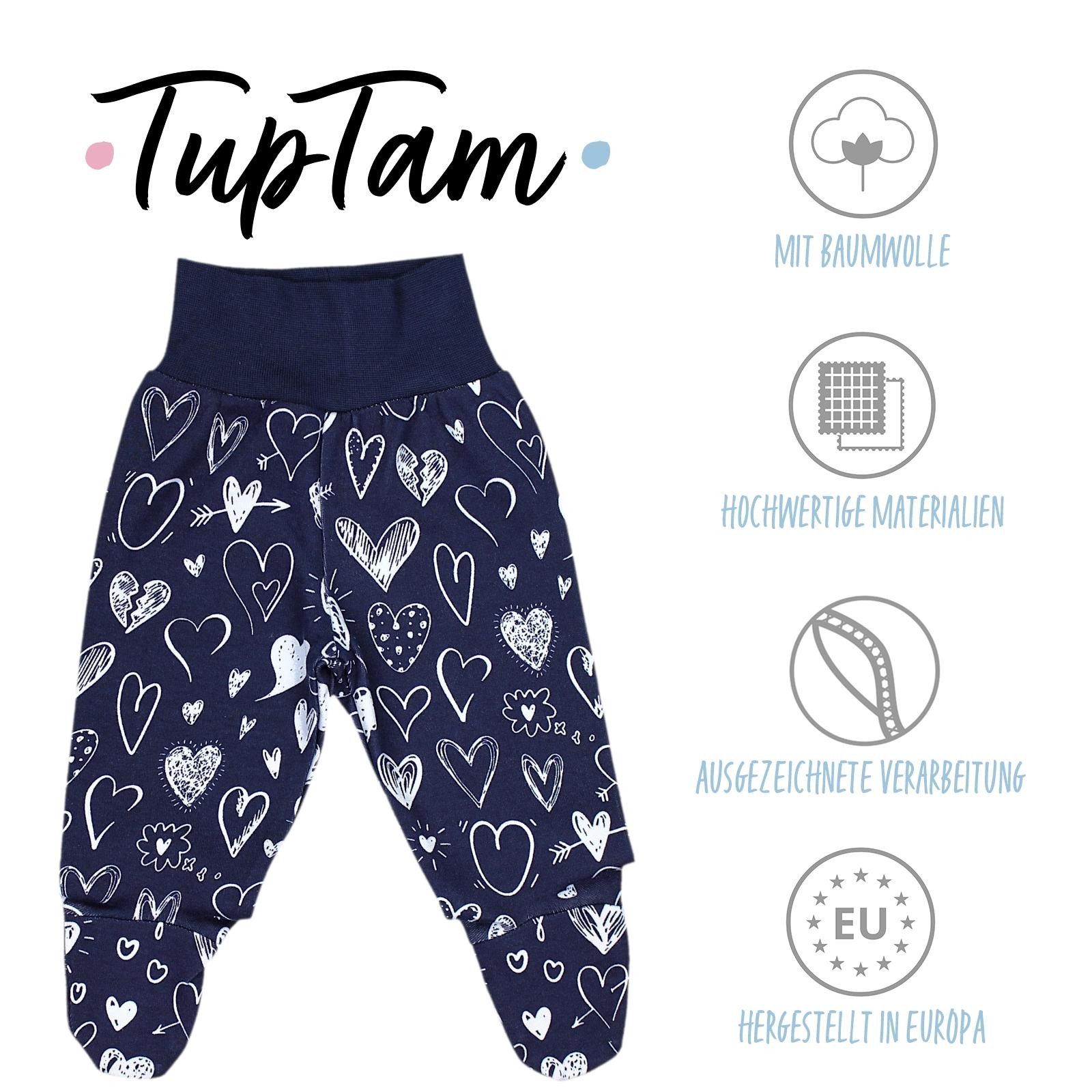 TupTam Pumphose TupTam Baby Strampelhose Jungen Mädchen Hose mit Fuß 5er Pack