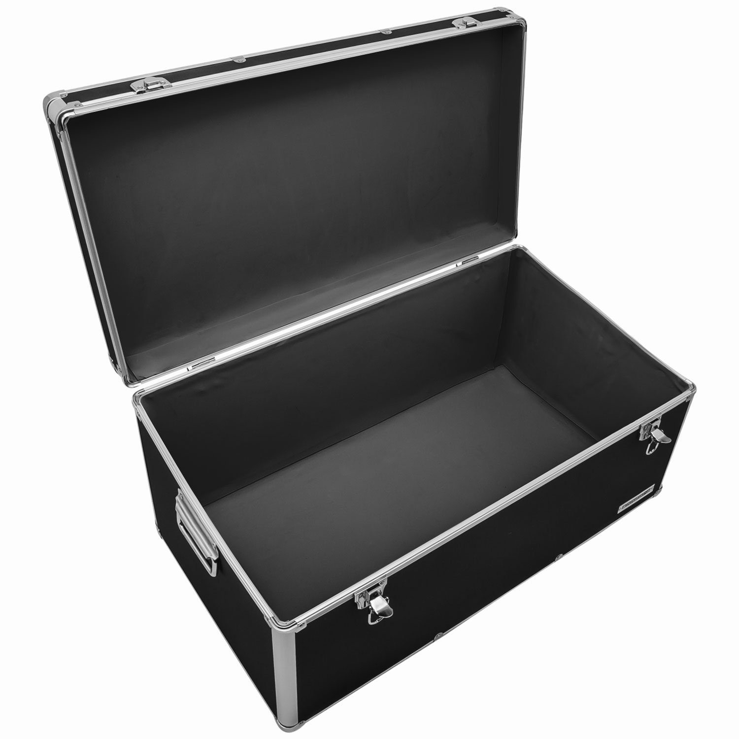 anndora Aufbewahrungsbox Alu Rahmenkoffer Transportbox (schwarz), stabiler Metallrahmen - mit Moosgummi ausgekleidet