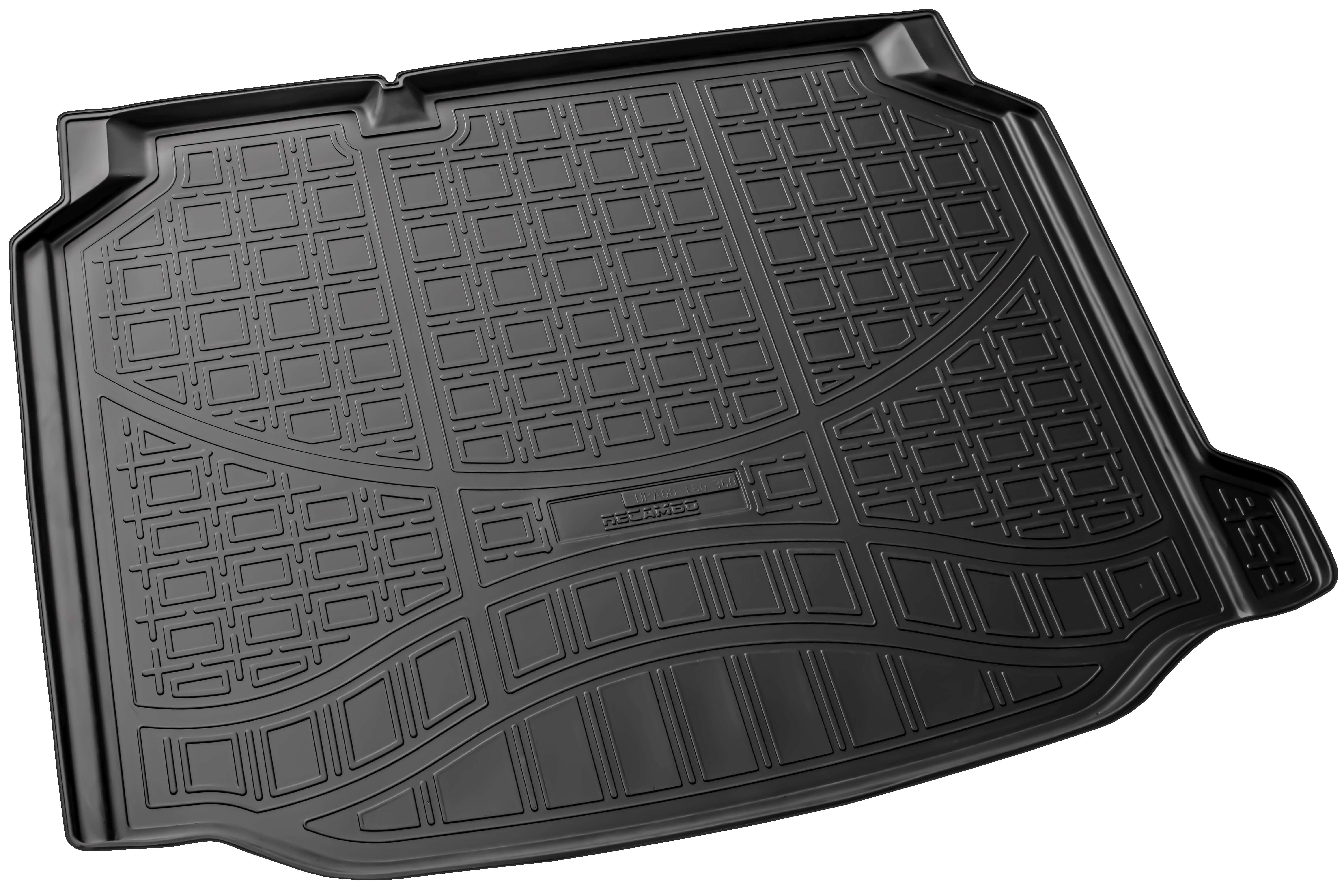 RECAMBO Kofferraumwanne für Seat Leon III, 5F Schrägheck, 5 Türen, BJ 2012-2020, für Seat Leon III, 100% passgenaue Antirutschmatte, Kofferraum Schutzmatte, Gummimatte