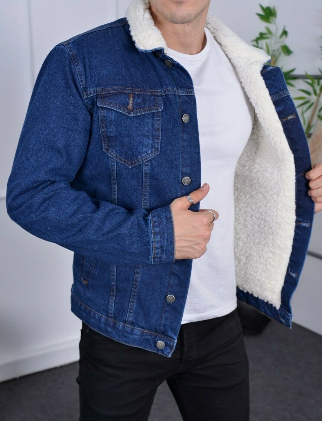 Megaman Jeans Jeansjacke Heren Denim Jacke Jeans Übergangsjake Baumwolle
