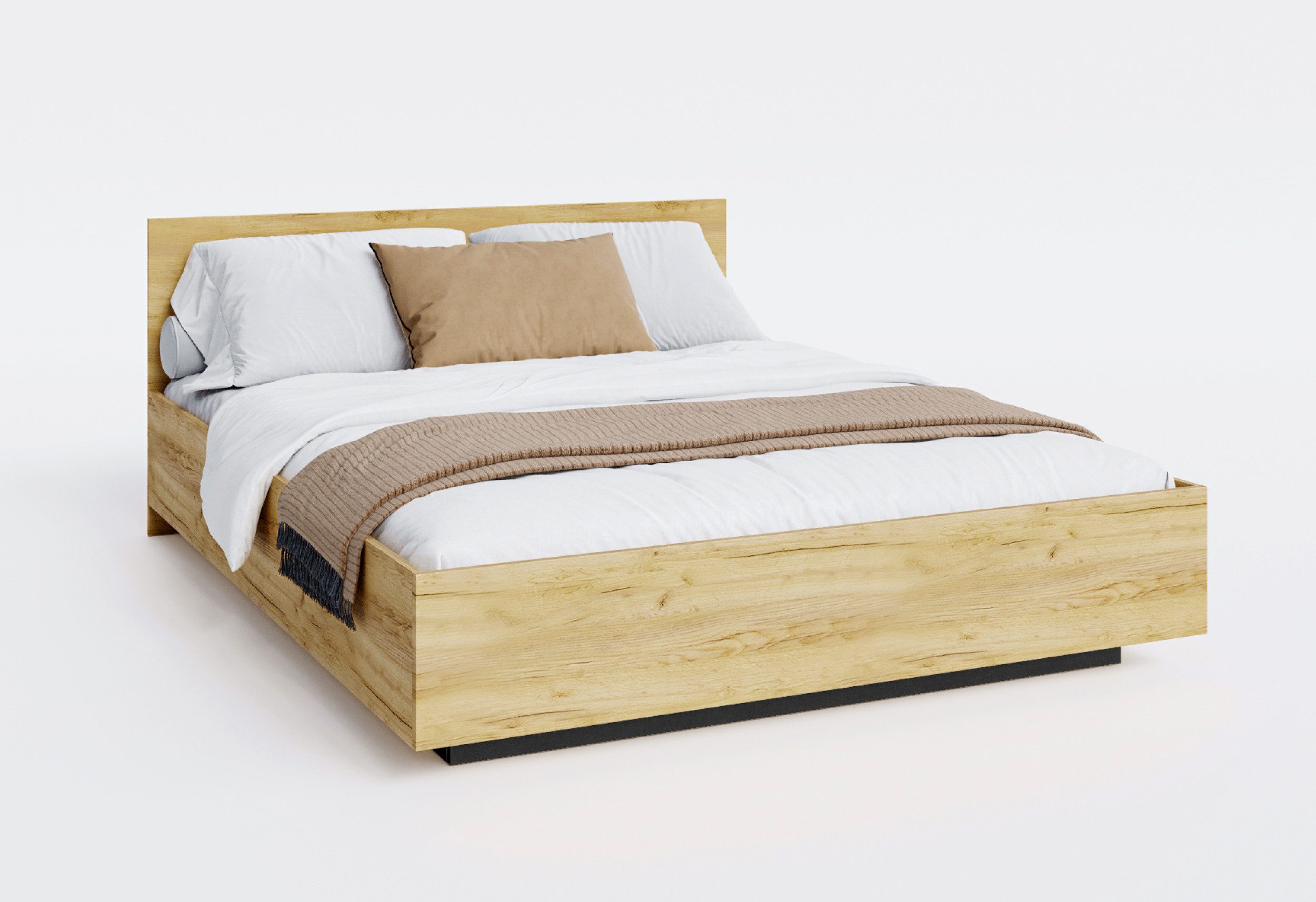 FDM Stauraumbett Bett Stauraumbett PERU Bettgestell 90x200, 140x200 & weitere Größen (verfügbar 90x200 120x200 140x200 160x200 180x200cm, Bettrahmen, Bett, mit großen Kopfteil, mit Bettkasten zum aufklappen), mit/ohne Matratze