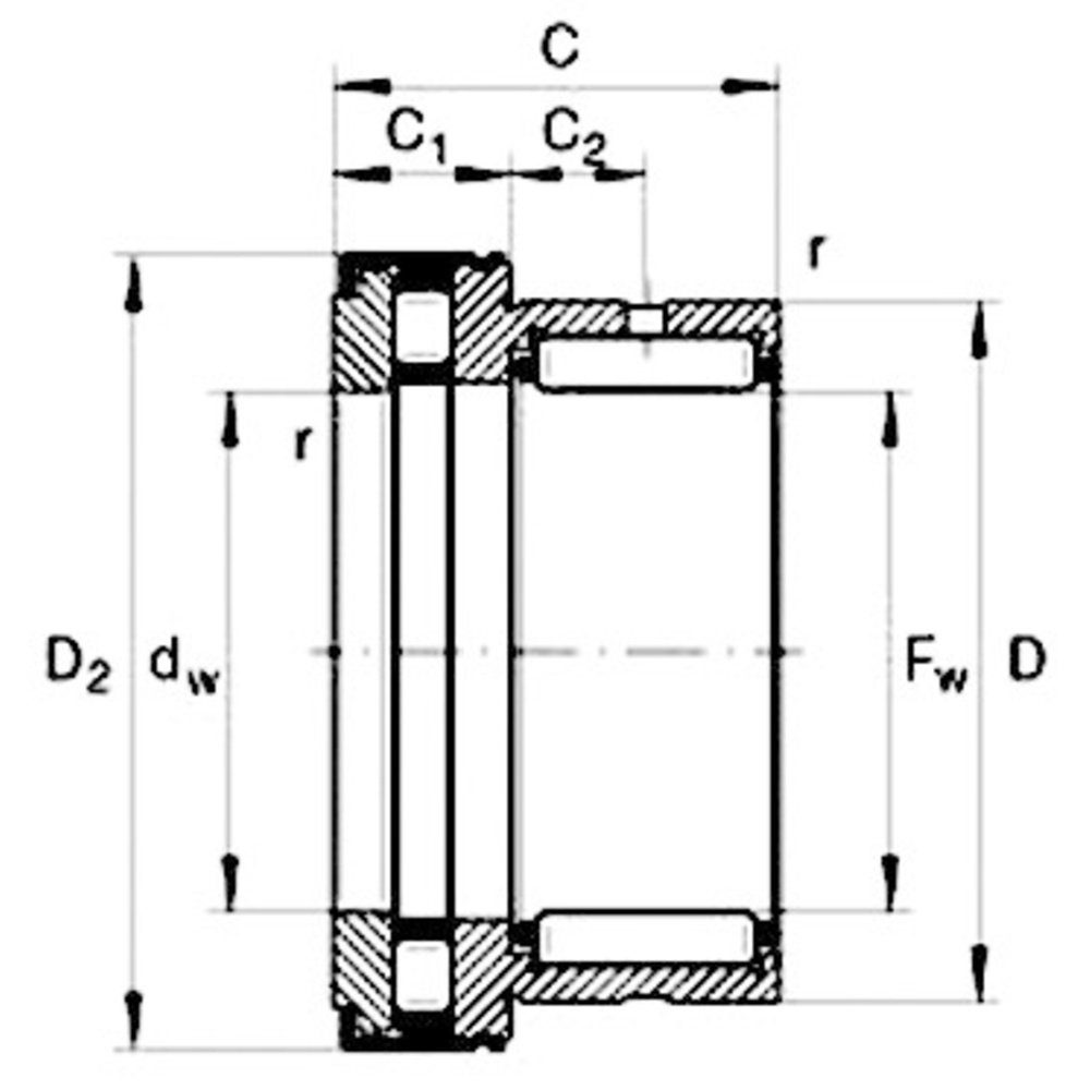UBC Bearing Kugellager UBC Bearing NKX 30 Z Rillenkugellager axial Außen-Durchmesser: 48.2
