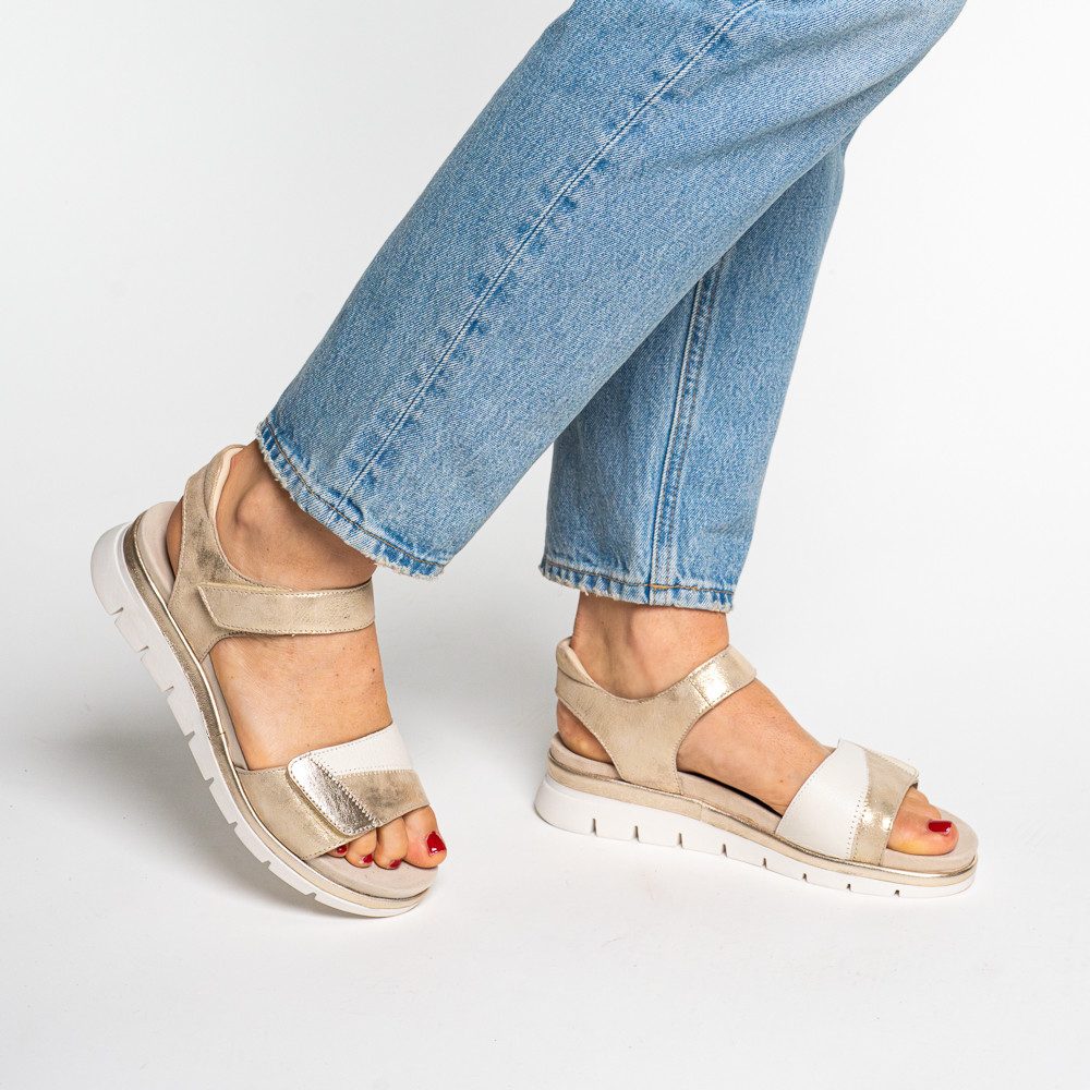 Ara CAMBRIDGE Keilsandalette Keilabsatz, Riemchensandale mit Klettverschlüsse, G-Weite