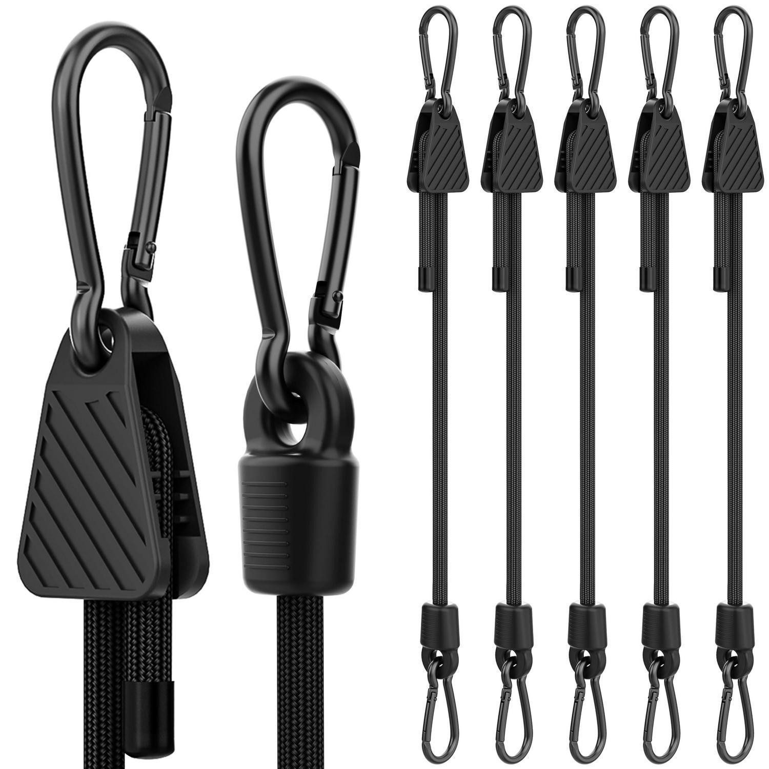 LuxusKollektion Spanngurt Spanngummi Karabinerhaken Verstellbar Latex 120 cm - 6 Stück