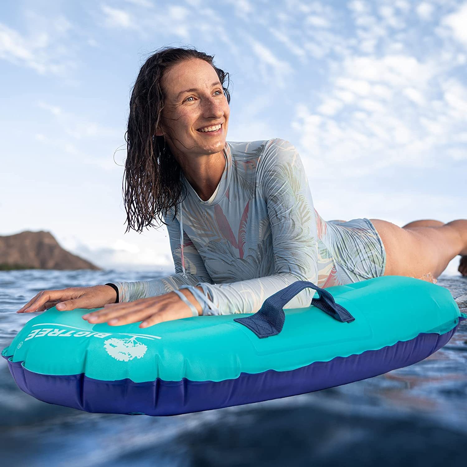 KAHOO Inflatable SUP-Board Aufblasbares Bodyboard, 52x14x70cm, Schwimmhilfe