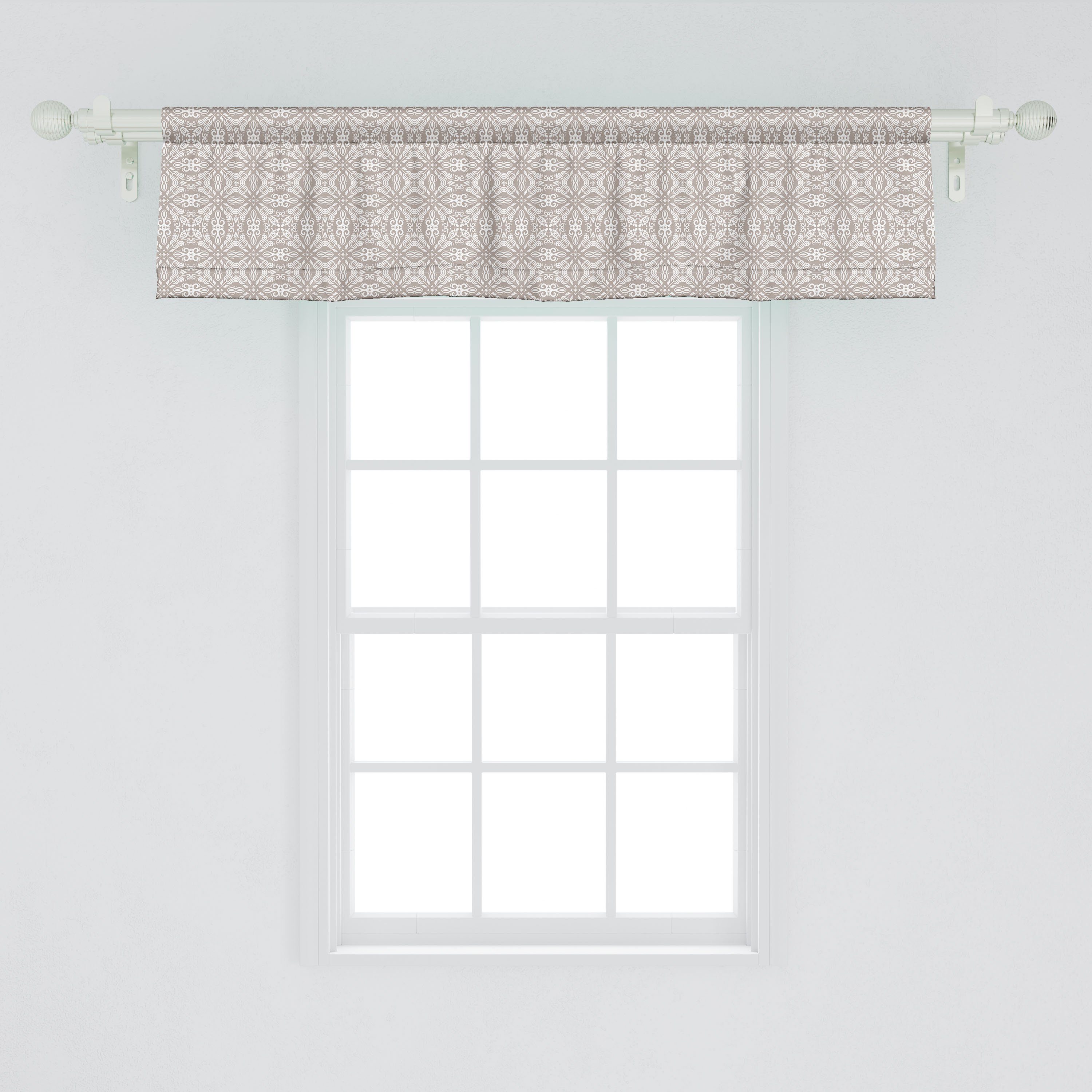 Scheibengardine Vorhang Volant für Dekor Stangentasche, Circular Abstrakt Kunst Curvy Schlafzimmer Küche Abakuhaus, mit Microfaser, Klassisch