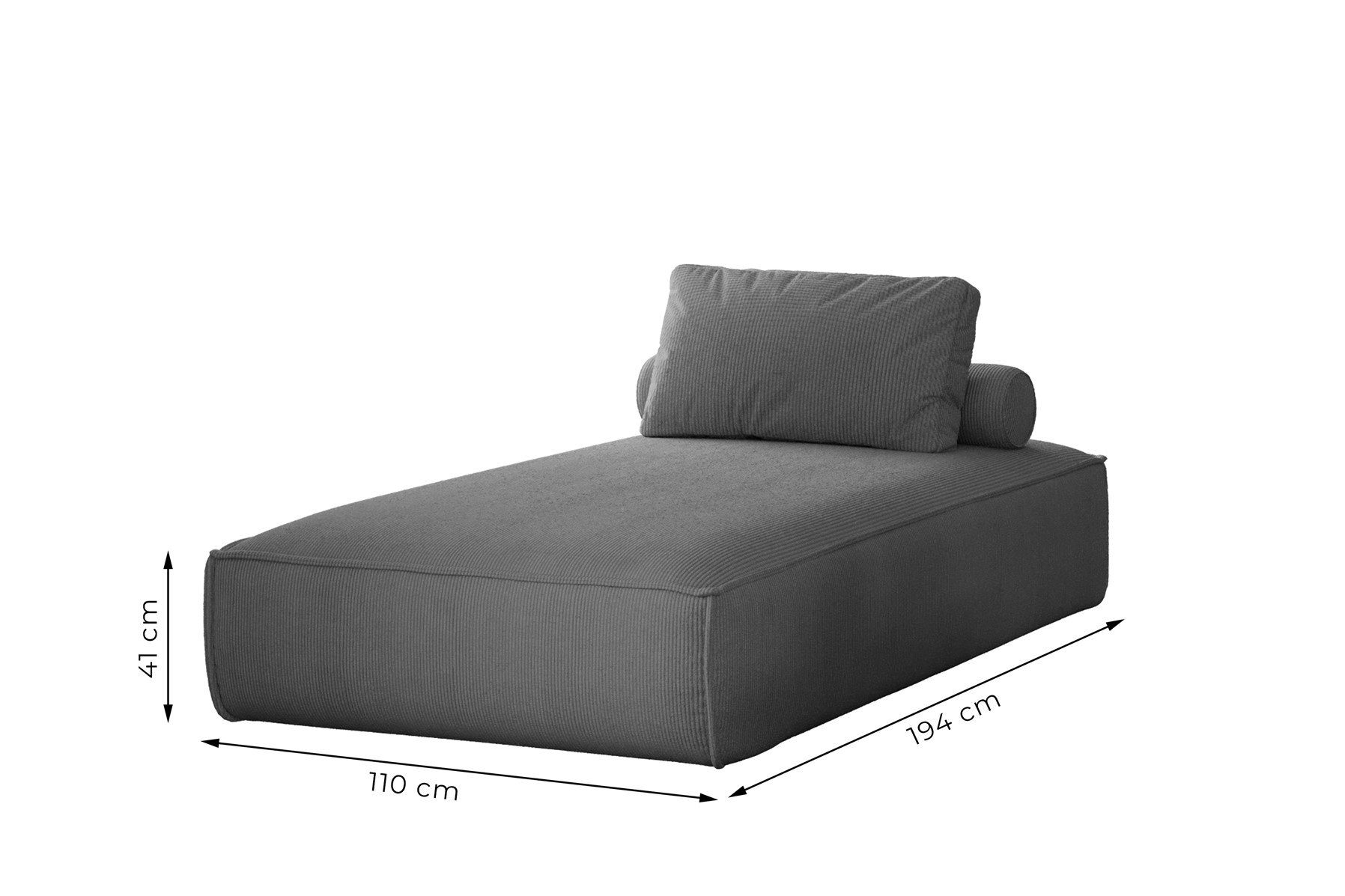 Fun Möbel Polstergarnitur Sofa-Set 2-teilig Chaiselongue günstig online kaufen