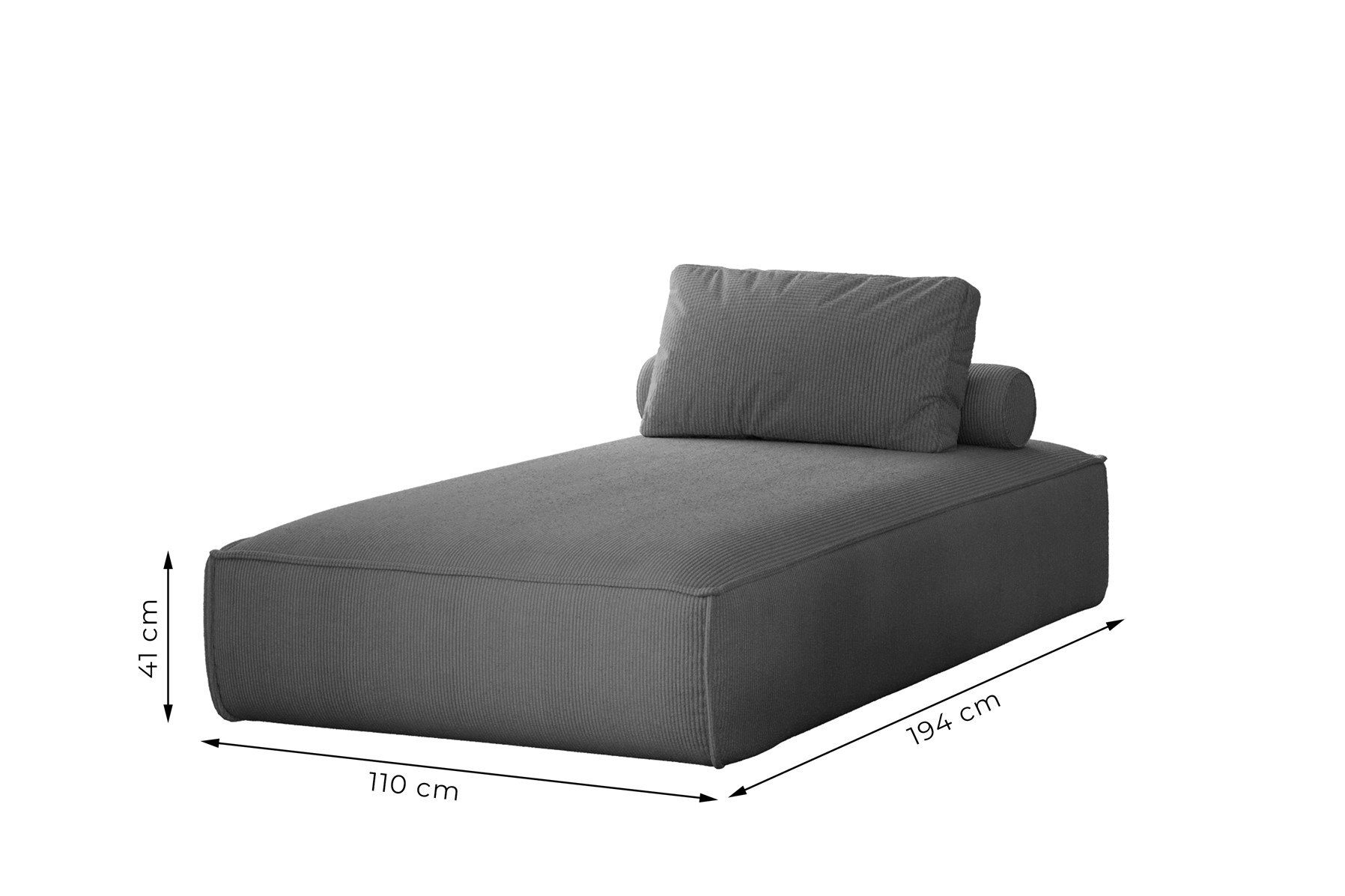 Polstergarnitur Inkl. Sofa Sofa-Set und PREMIUM, CELES Möbel Fun 2 2-Sitzer Chaiselongue 2-teilig (Inkl. Zierkissen) 1 Rückenkissen,