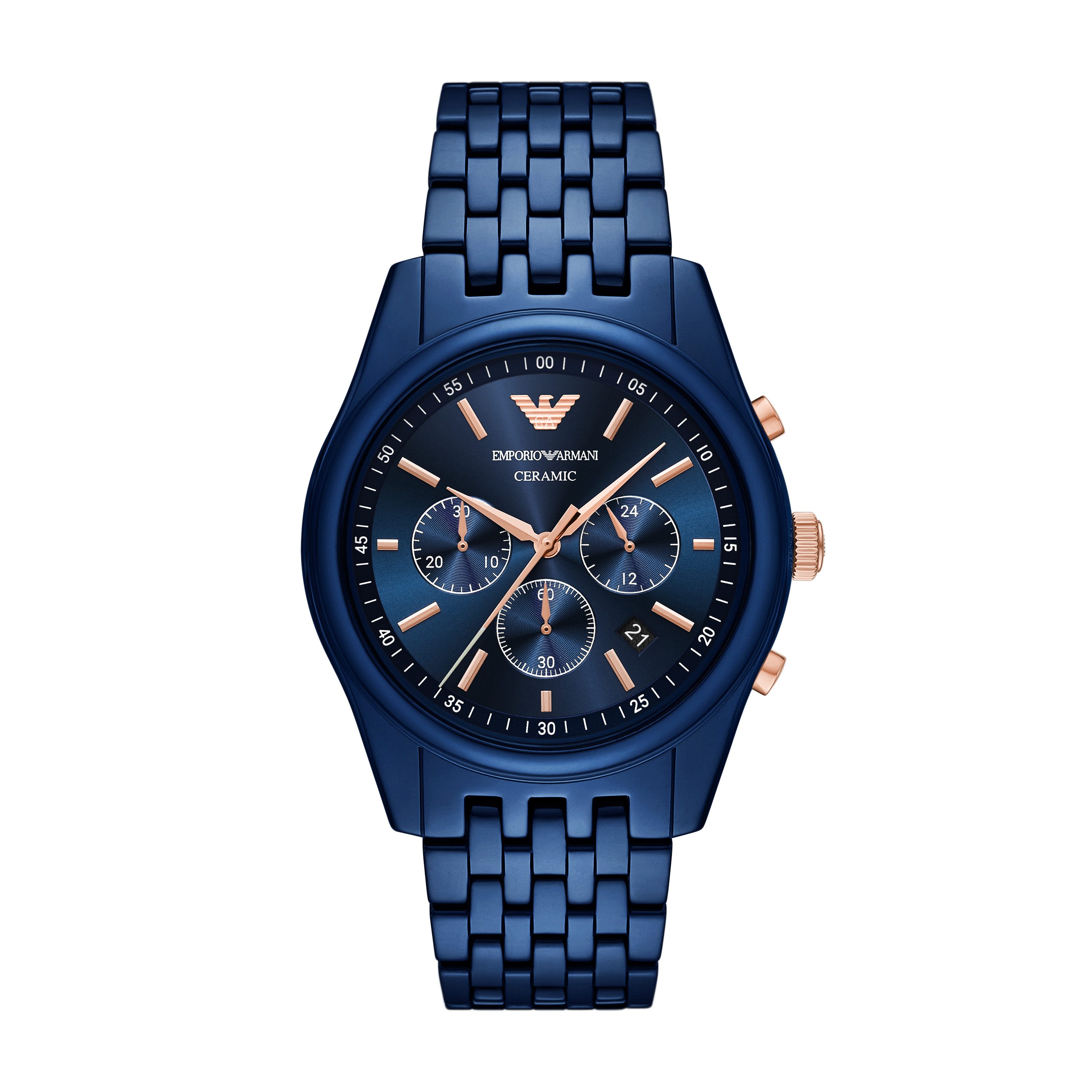 Emporio Armani Chronograph AR70016, Quarzuhr, Armbanduhr, Herrenuhr, Keramik, analog, Tag