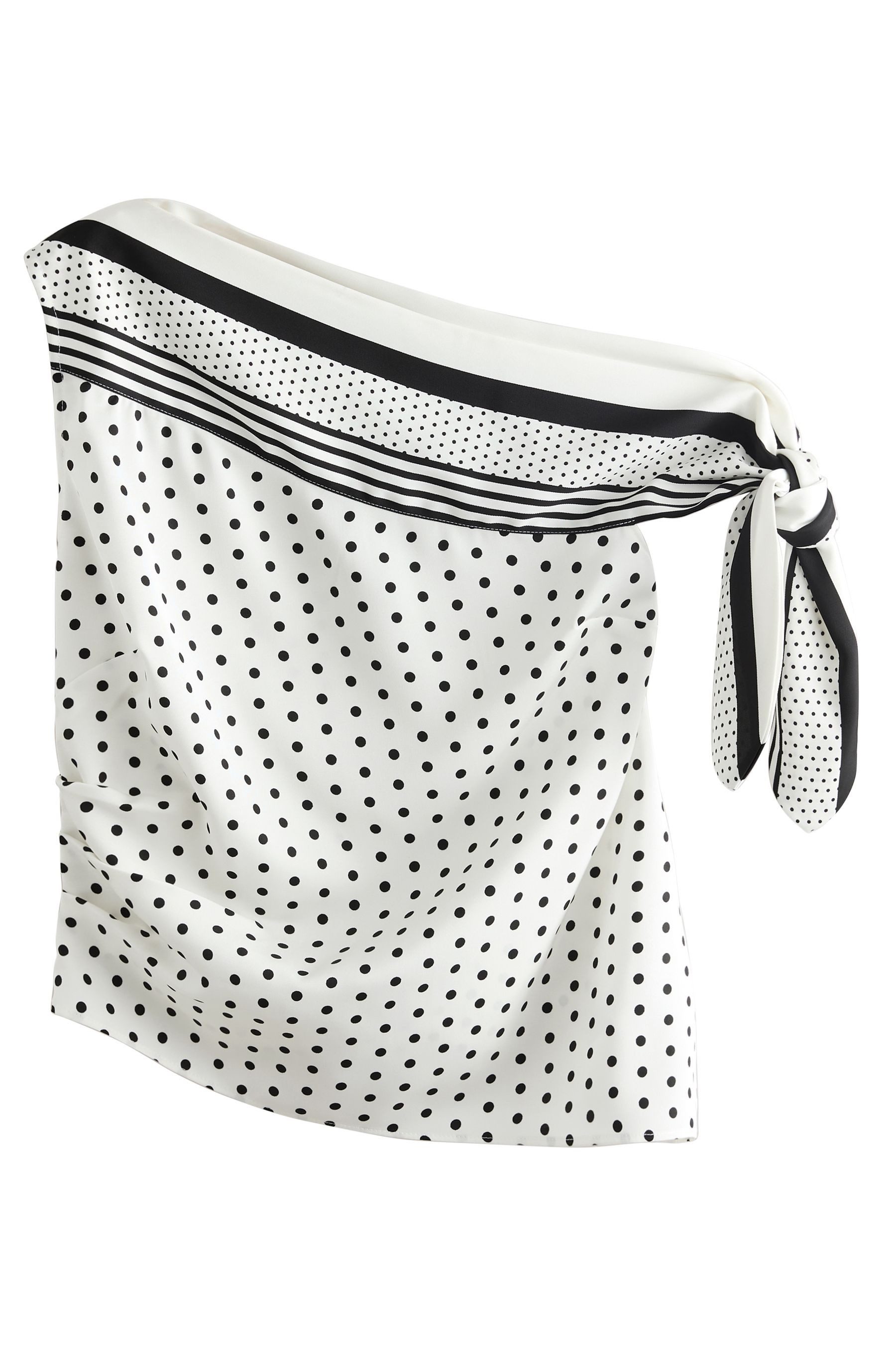 Blusentop Schulterfreies Satin-Oberteil
