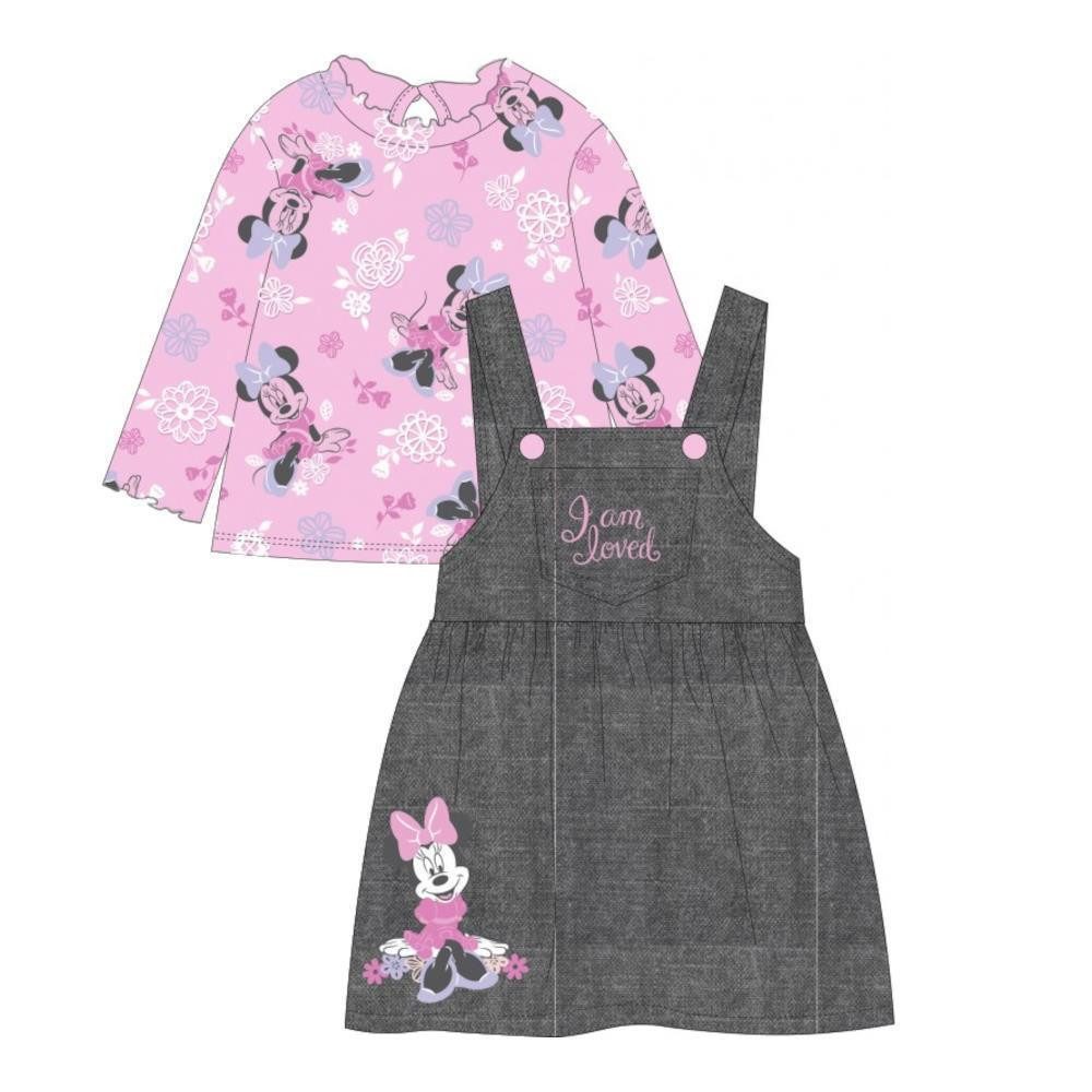 Shirt & Hose Baby-Set für Mädchen, Langarm- Shirt & Kleid, Minnie Mouse