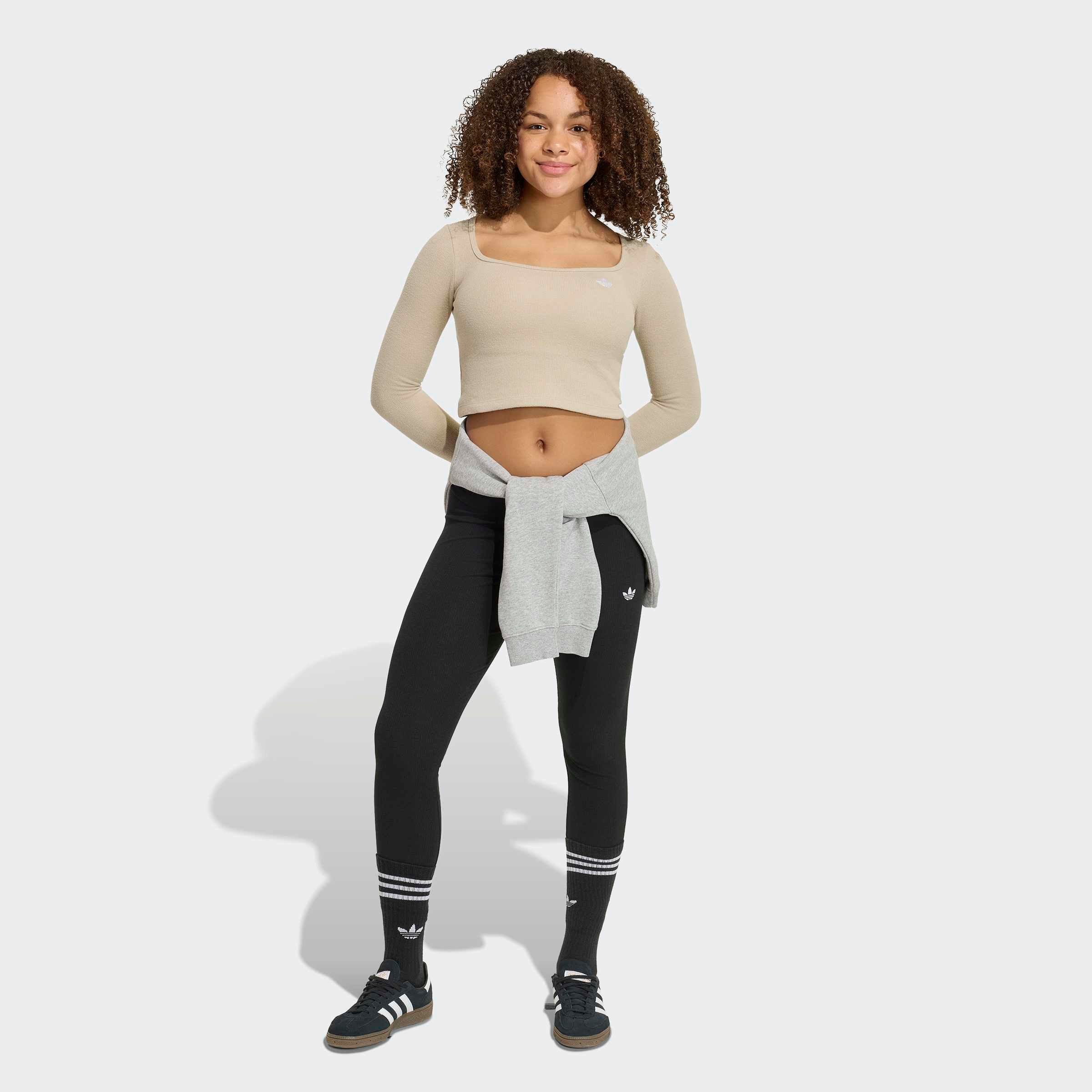 adidas Originals Leggings MINI RIB, MITTELHOHER BUND – Bild 5 von 5