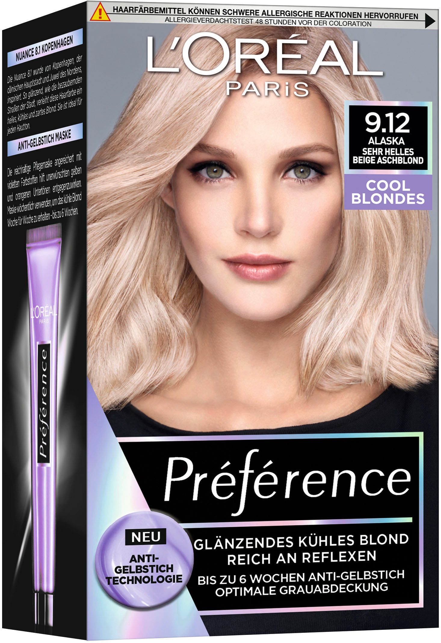 L'ORÉAL PARIS Haarfarbe Preference Cool Blondes, langer Farbglanz