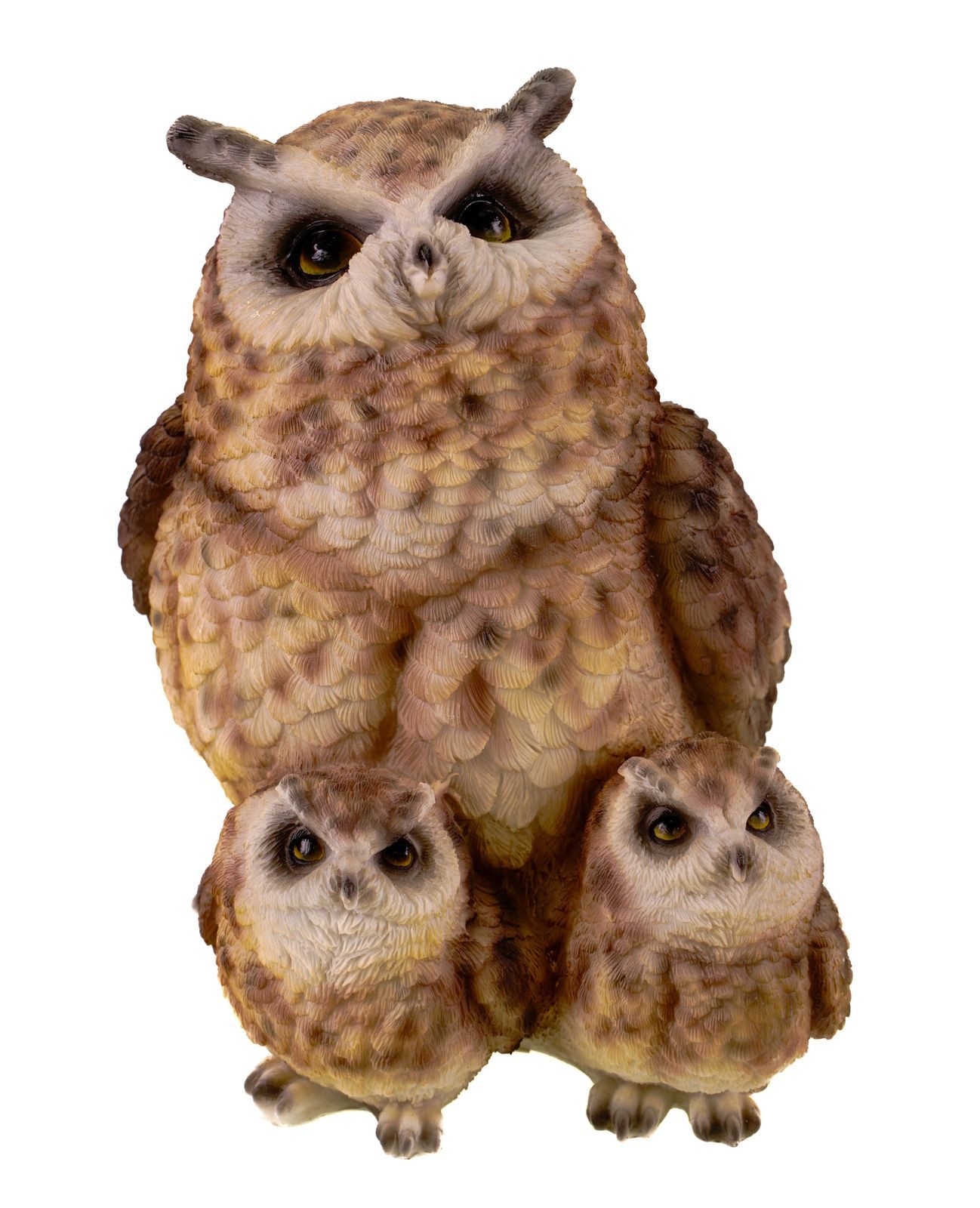 Kremers Schatzkiste Dekofigur Dekofigur Eule mit 2 Babys weiß - Skulptur 17 günstig online kaufen