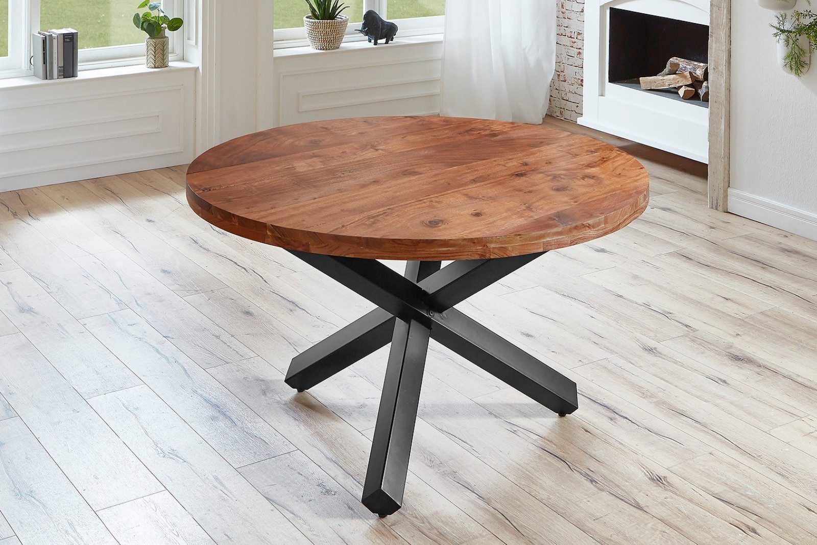Loreno® Esstisch Runa, massives Akazienholz, 50mm günstig online kaufen