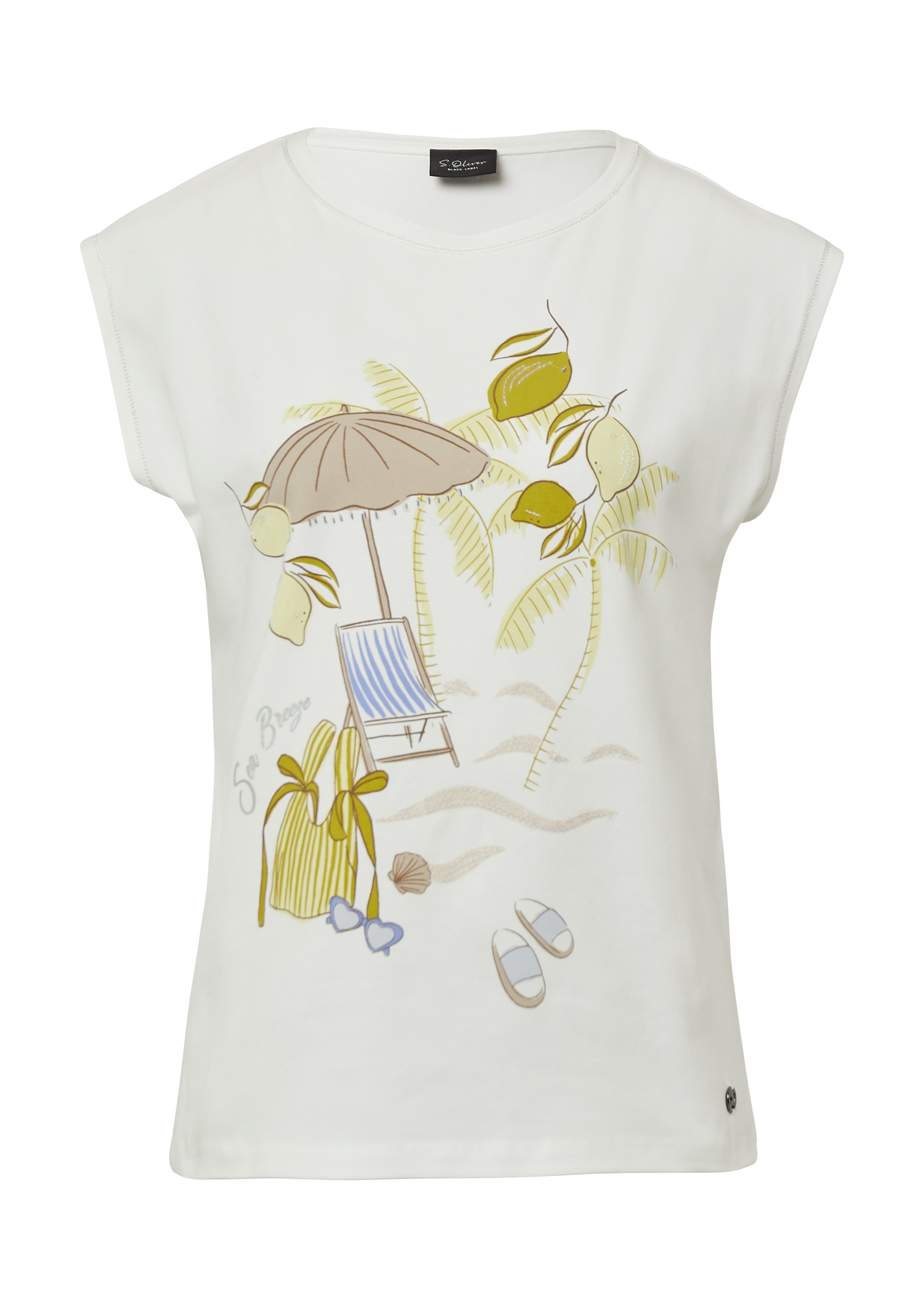 s.Oliver BLACK LABEL T-Shirt mit Motiv Print
