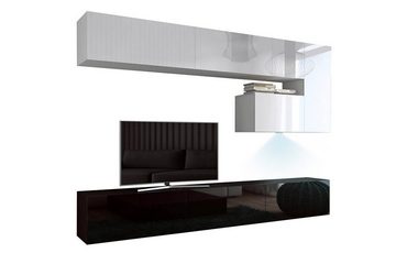 ROYAL24_MARKT Wohnwand - Zeitgemäßer Luxus / Hochwertiges für individuelle Wohnräume., (Komplett Set, 8-St., Premium - C15), Stilvoll und modern - Premium-LED - Aktuell 2024 '