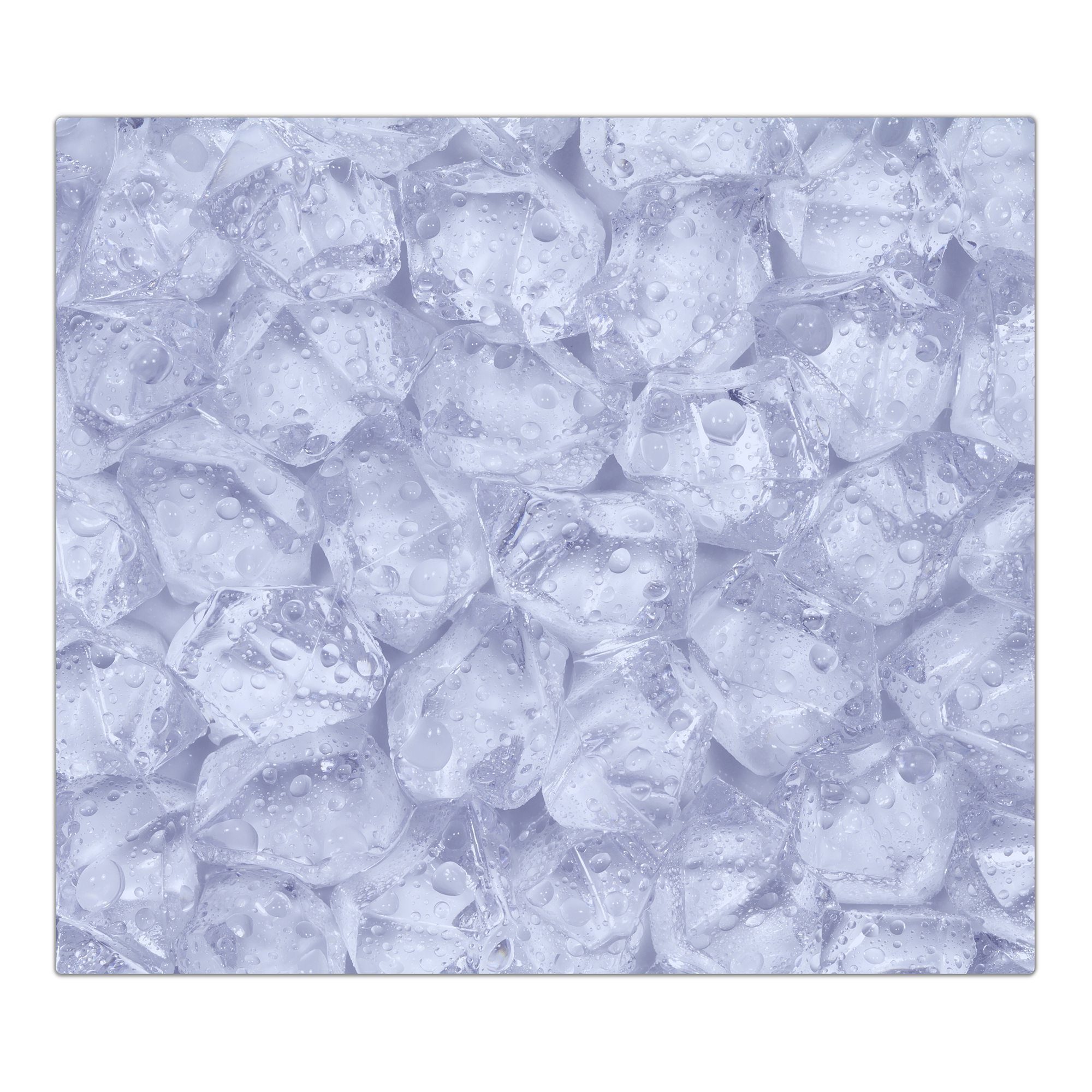 (1 Primedeco tlg) Herd-Abdeckplatte Viele Glas Eiswürfel, aus Spritzschutz Glas, Herdabdeckplatte
