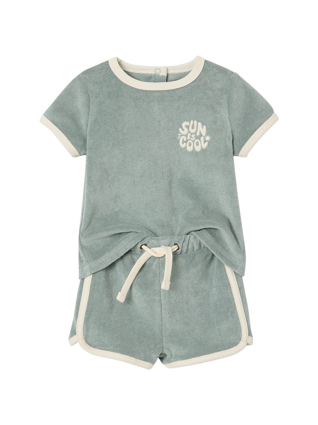Shorts Baby-Set aus Frottee: T-Shirt & Shorts