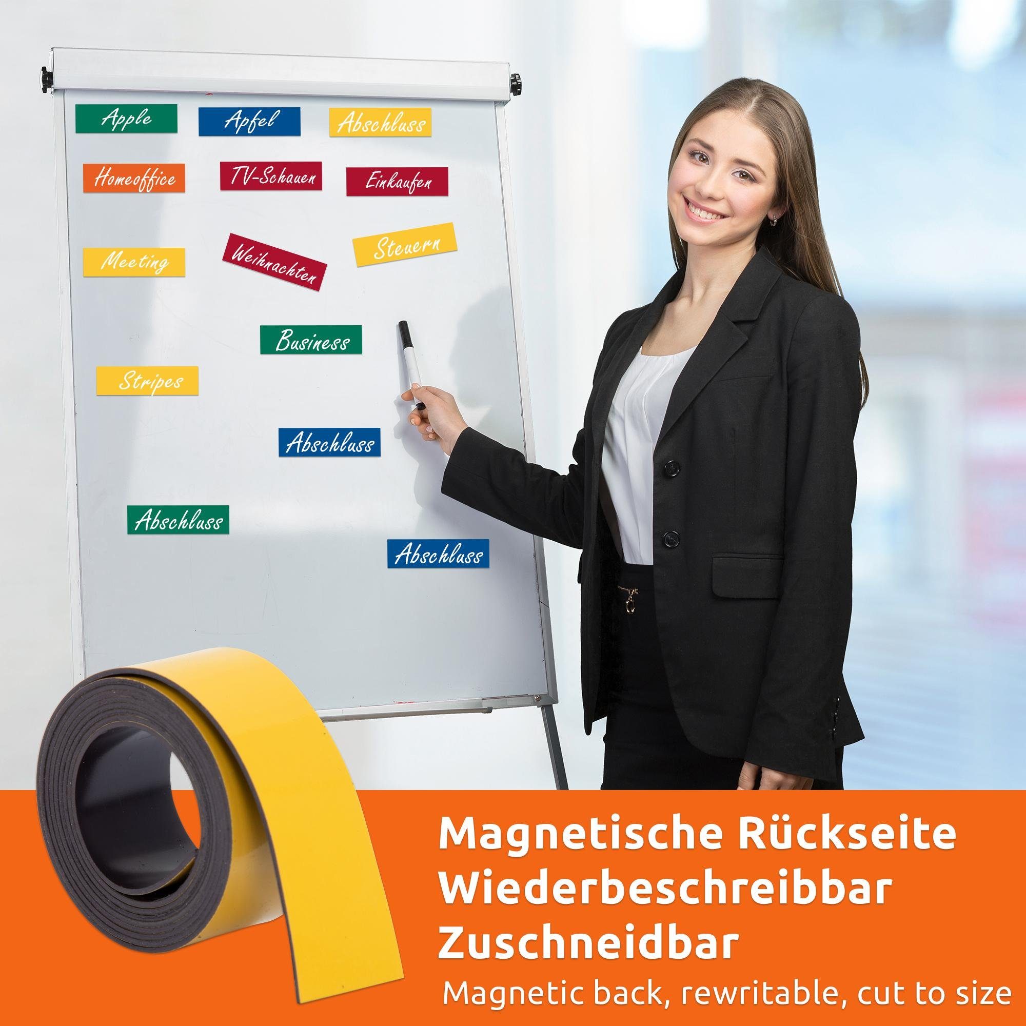 ECENCE Magnet 5x Magnet-Band Beschreibbar Magnet-Streifen – Bild 3 von 5