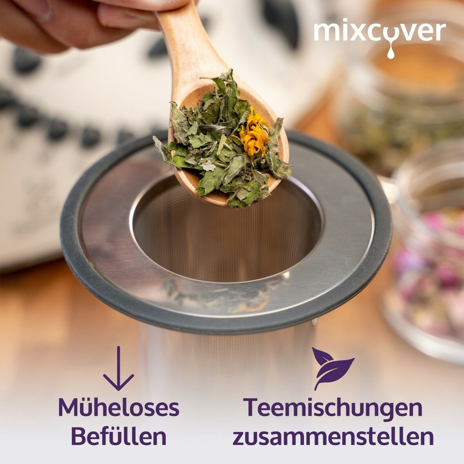 Mixcover Küchenmaschinen-Adapter Teefilter für mixcover TM31 Thermomix