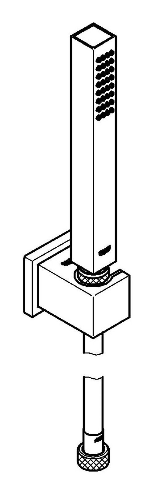 Grohe Handbrause Euphoria Cube Stick, Wandhalterset günstig online kaufen