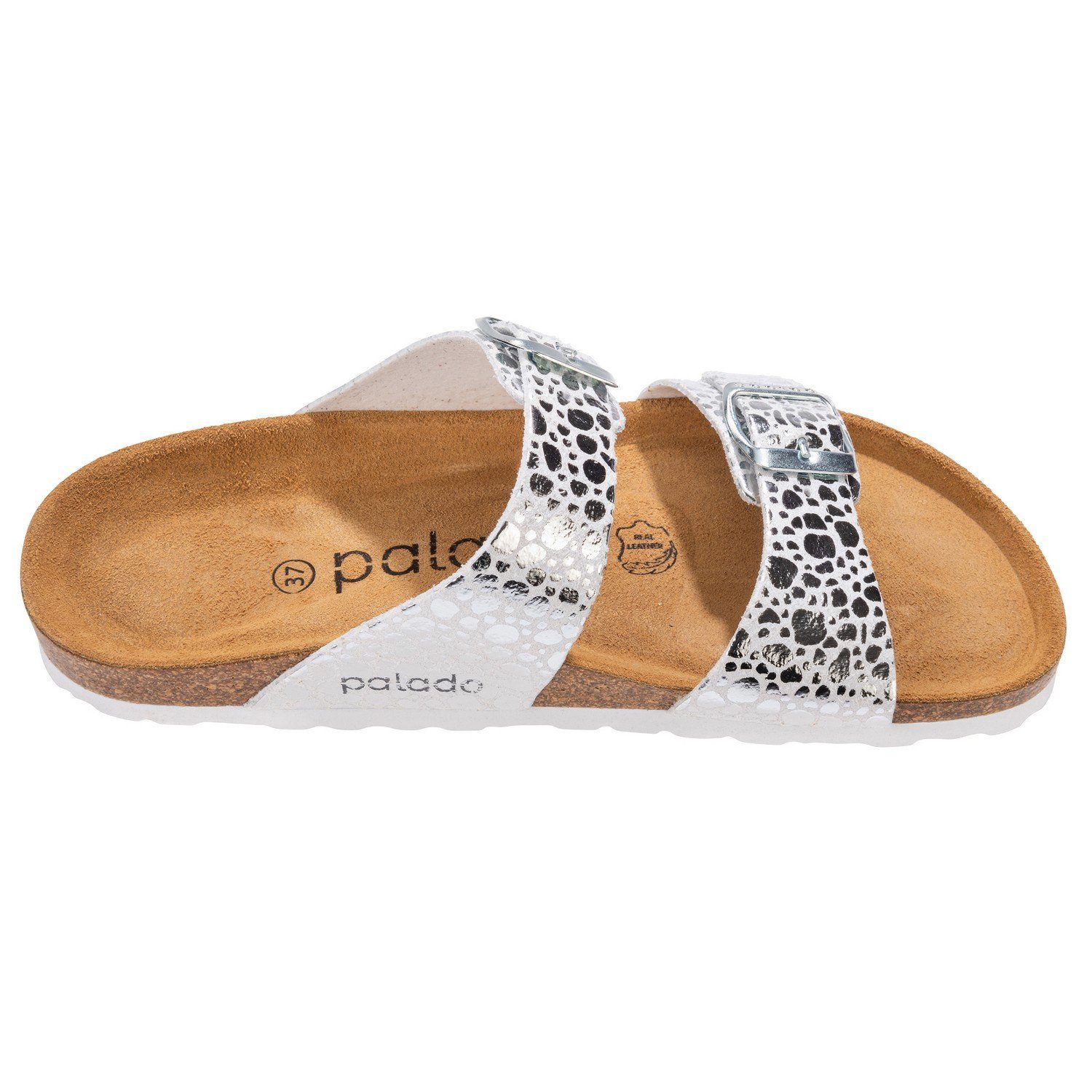 Palado Silber (16701100) Pantolette Dots Samos PF Metallic