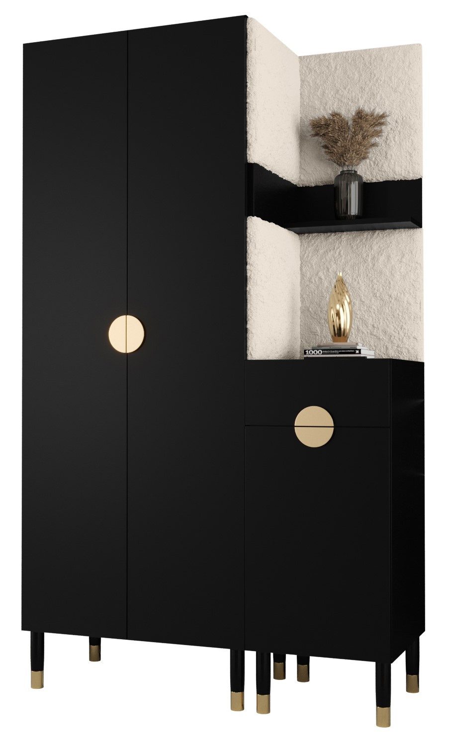 ABIKS MÖBEL Kompaktgarderobe PALERMO Set 6 Garderobe mit gepolsterten Panee günstig online kaufen