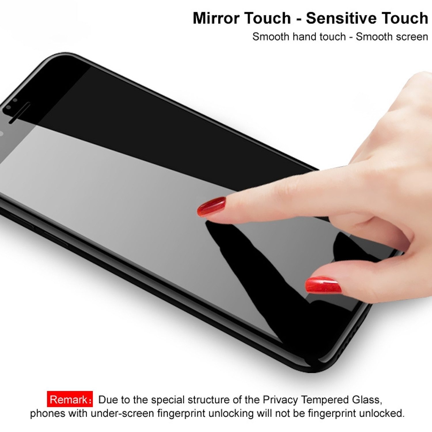 Wigento Handyhülle Für Xiaomi Redmi Note 14 Pro 5G / Pro Plus 5G 4D Privacy Curved Glas, Display Curved PRIVACY Schutz Glas – Bild 4 von 5