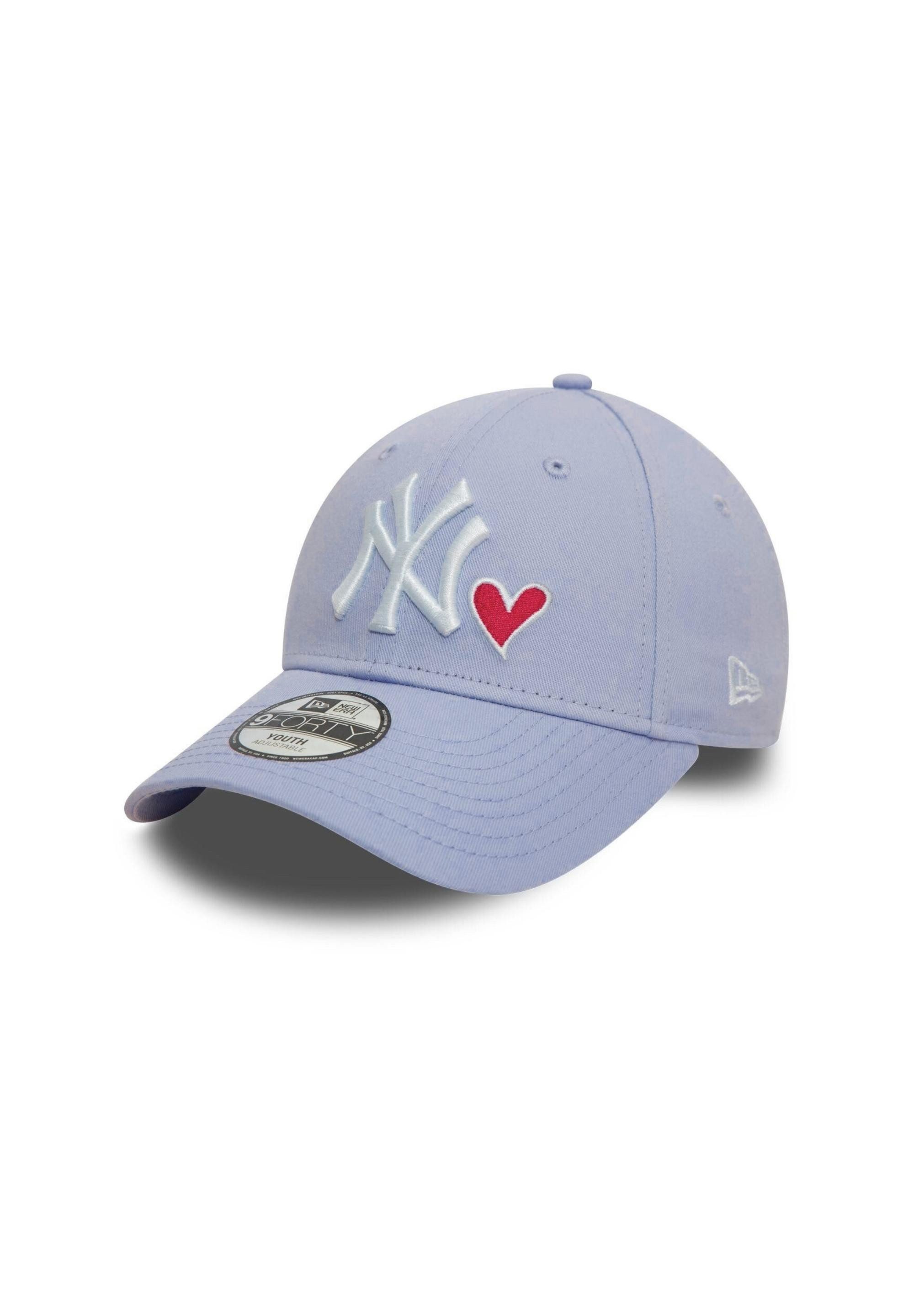 Baseball Cap New York Yankees New Era MLB Heart Logo 9Forty Kids Cap Lila