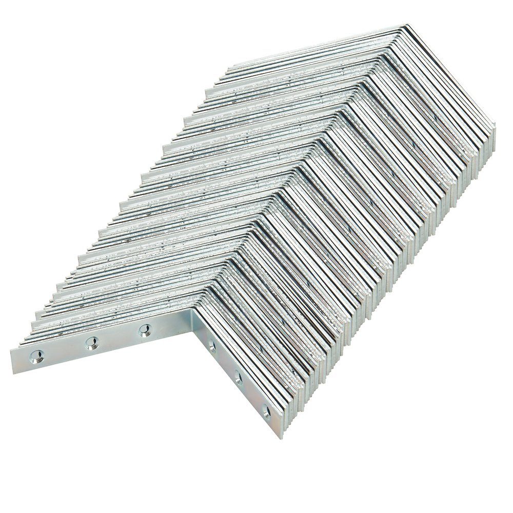 Winkelbeschlag 100 x Eckwinkel 100 x 1,6 x 16 mm verzinkt