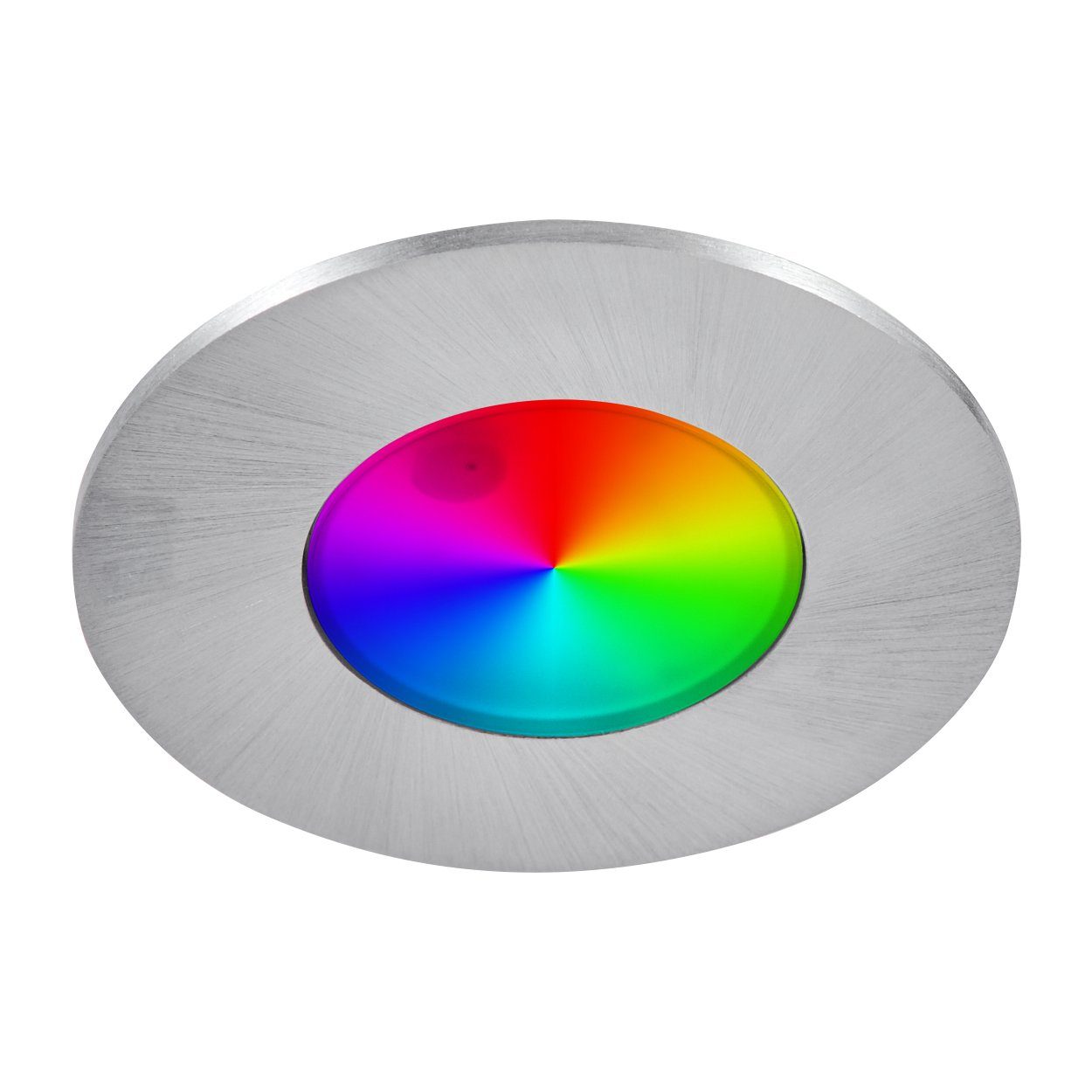 22Watt, Kelvin, mit Einbauleuchte Deckenleuchte RGB-Farbwechsler, Lumen aus in Metall Edelstahl, 6500 Set dimmbare 2070 3er Deckenleuchte hofstein »Miramar«