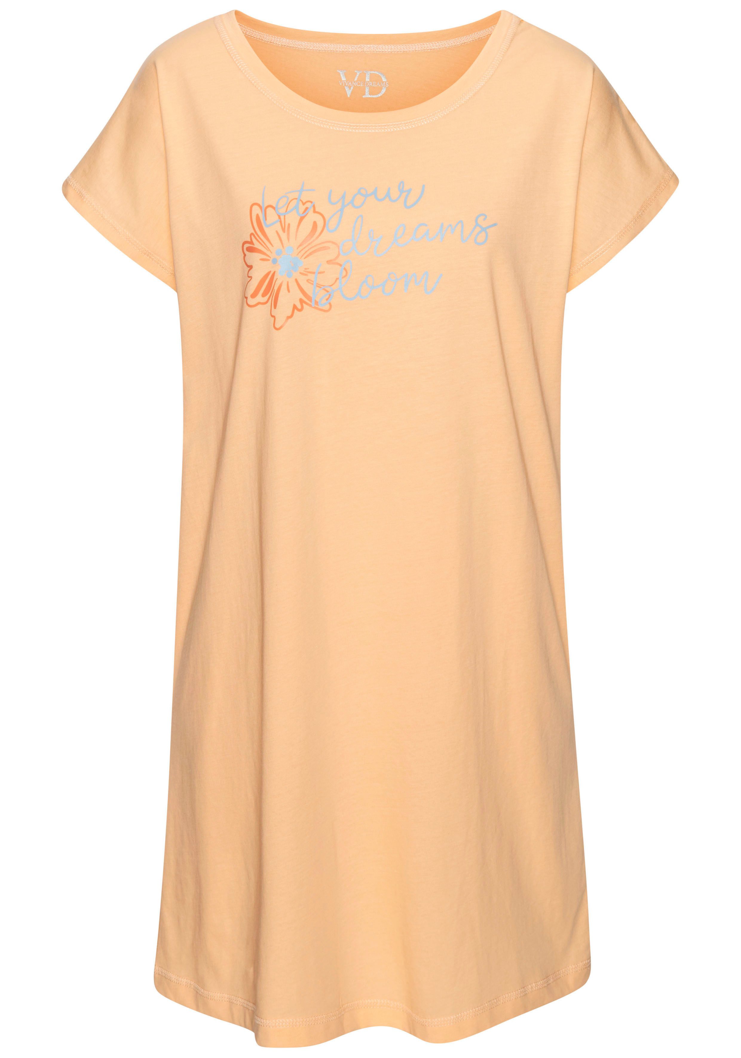 Vivance Dreams by Lascana Nachthemd mit schönem Frontprint – Bild 2 von 5