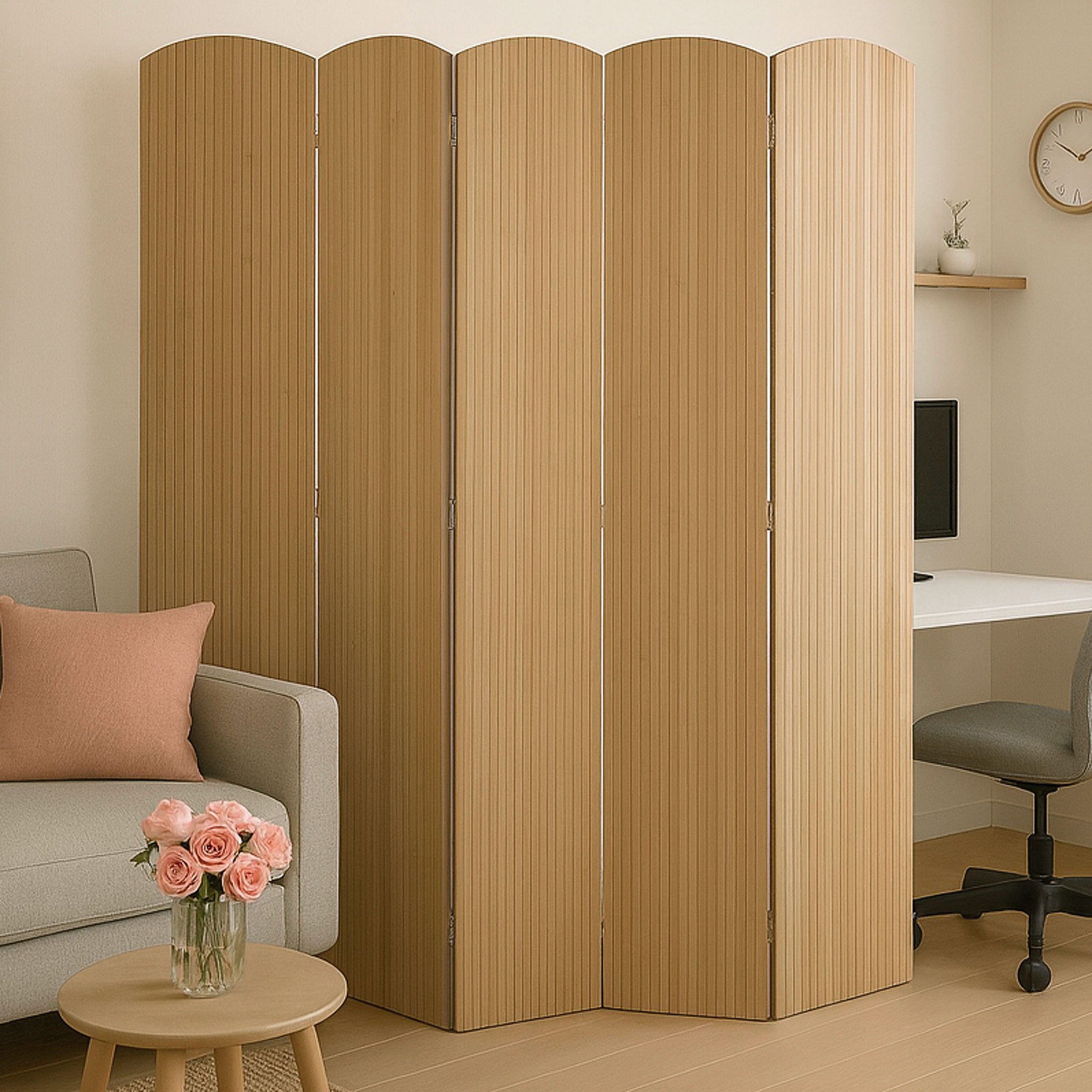 MCW Paravent MCW-O30-5, Komplett fertig montiert, kein Aufbau notwendig