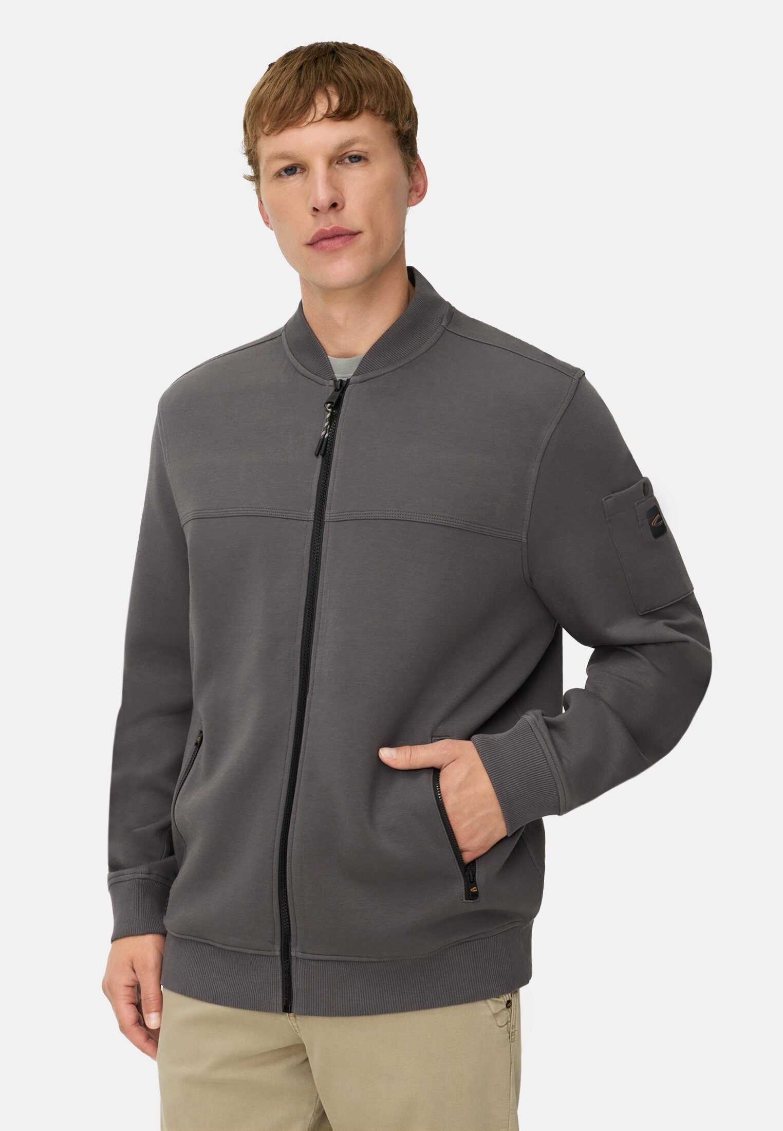camel active Sweatjacke aus Scuba Jersey Langarm