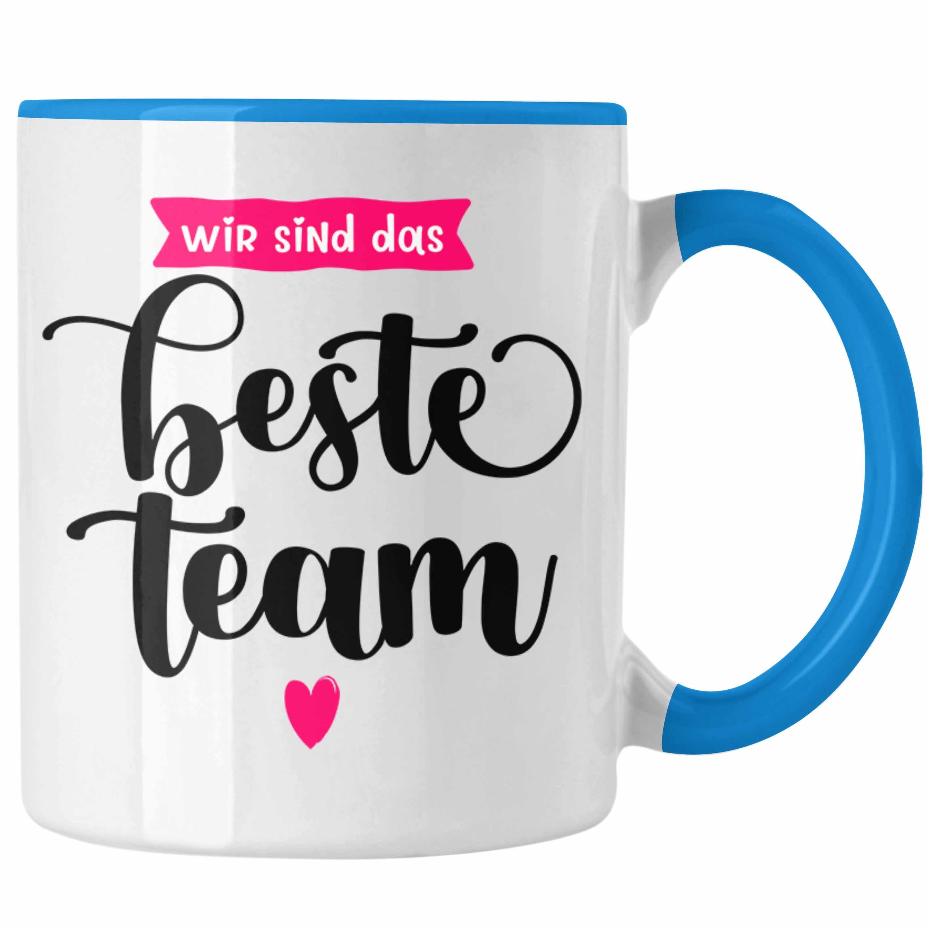 Lustige Teammitglied Angestellte Geschenkidee Team Geschenk Trendation Arbe Tasse Blau Tasse
