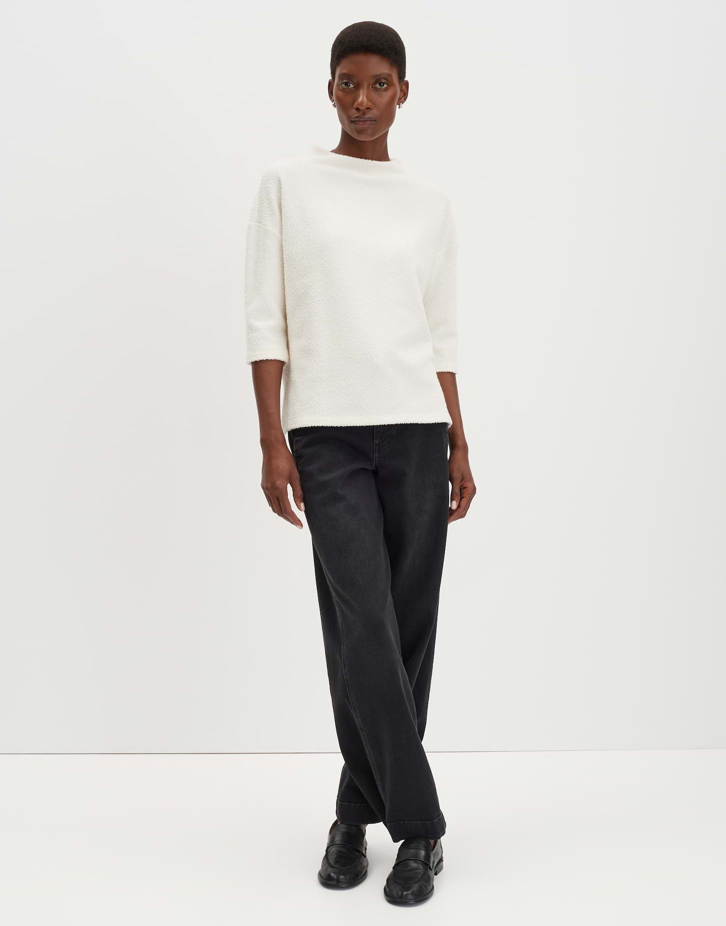 someday 3/4-Arm-Shirt KELISE Regular Jerseyshirt in Bouclé Optik Regular Jerseyshirt und lockere Passform