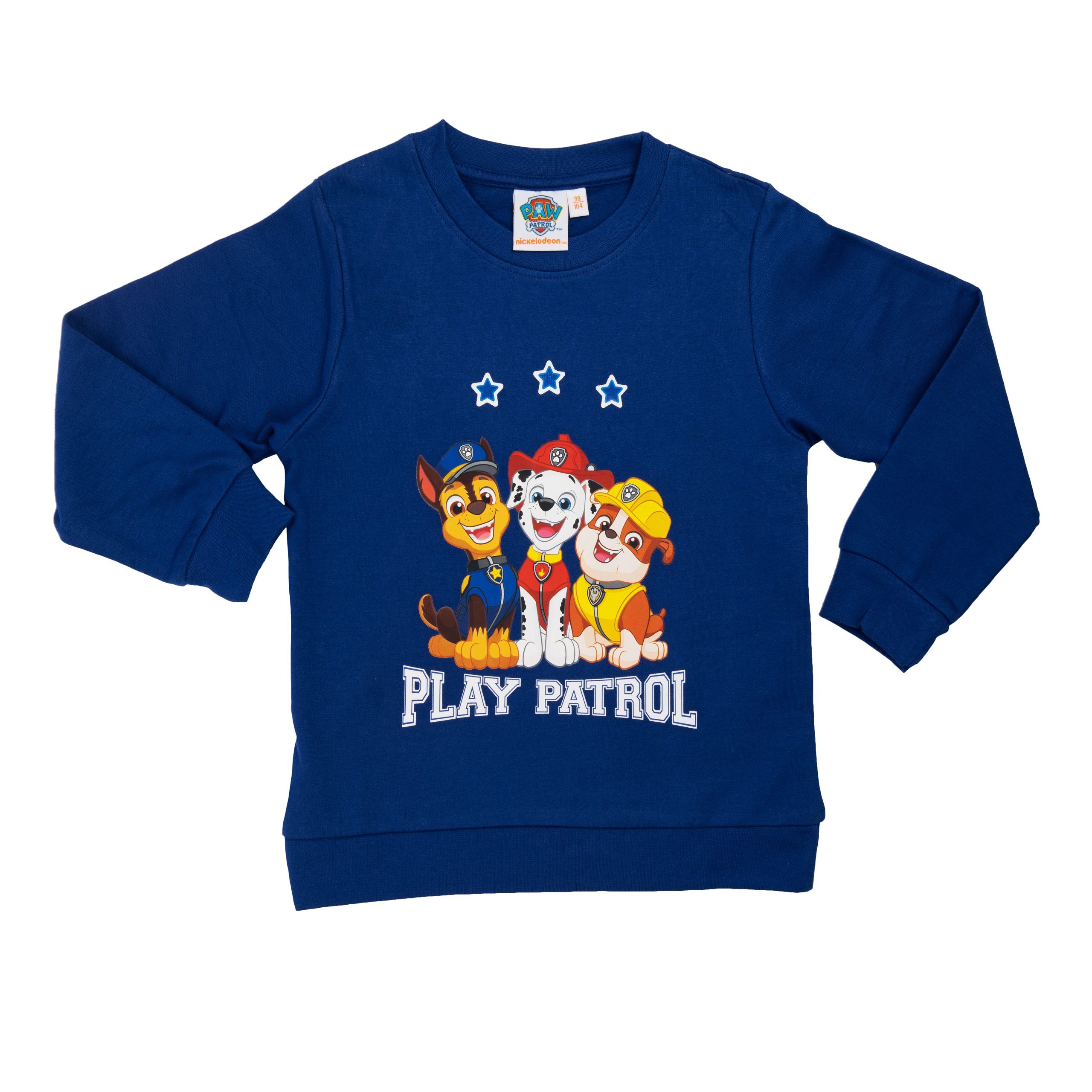 United Labels® Sweatshirt Paw Patrol Pullover für Jungen - Play Patrol Blau