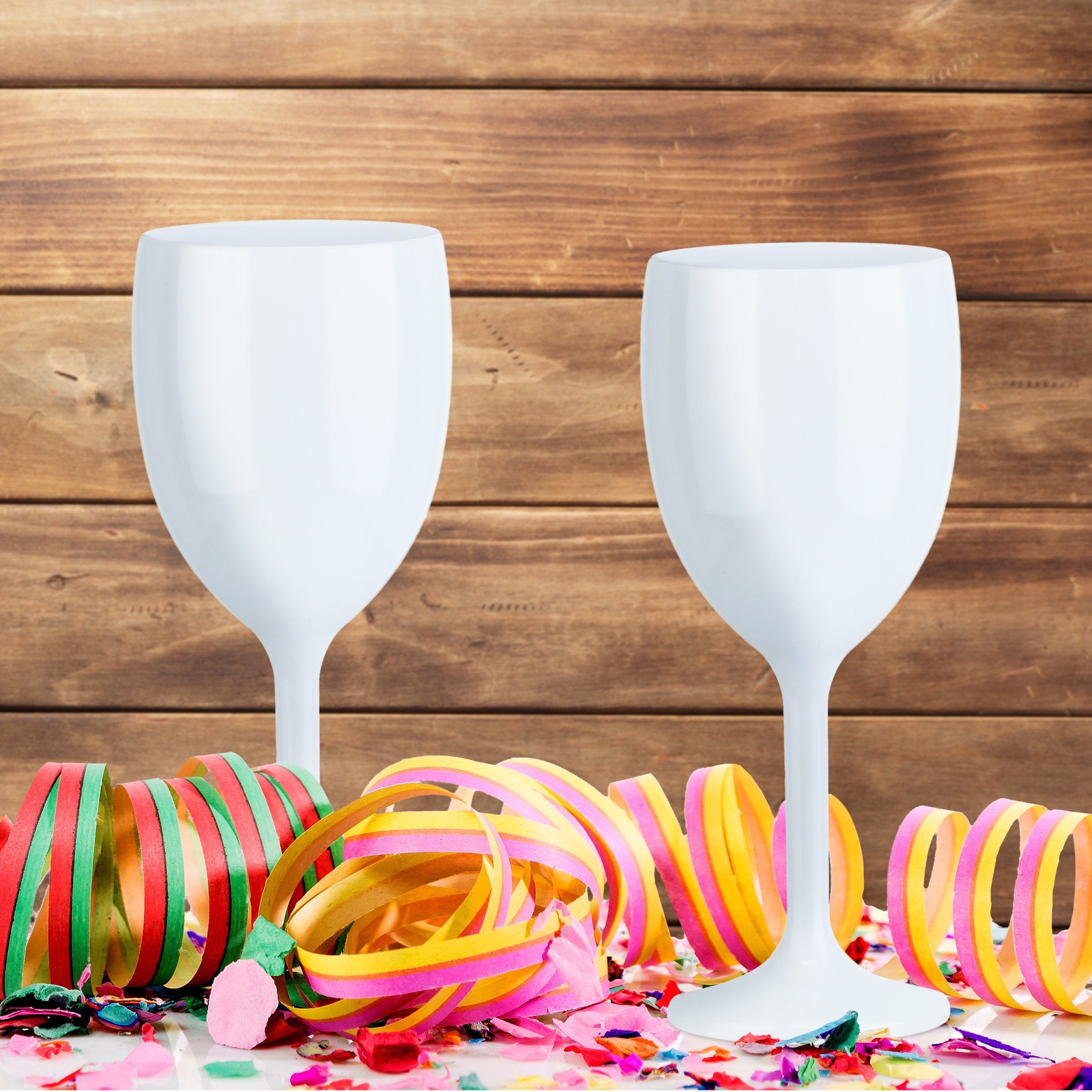 relaxdays Gläser-Set Weingläser Kunststoff 12er Set, Kunststoff