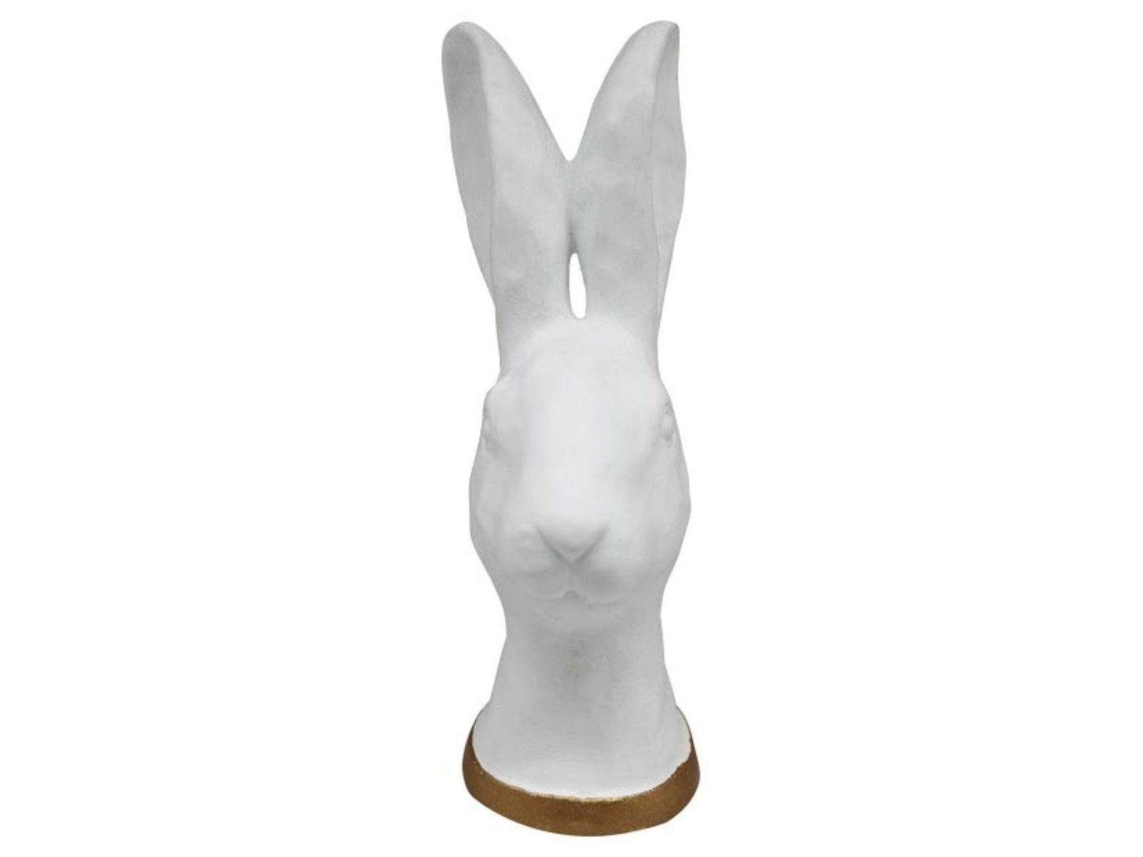 Exner GmbH Garten- & Wohnaccessoires Dekofigur Hasenkopf DUR weiß 20cm