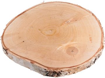 Rayher Hobby Baumrinde Birkenscheibe, Durchmesser ca. 25-28 cm, Naturprodukt, Braun