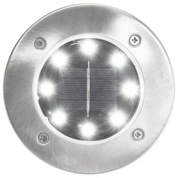 vidaXL Außen-Wandleuchte Solar-Bodenleuchten 8 Stk. LED Weiß